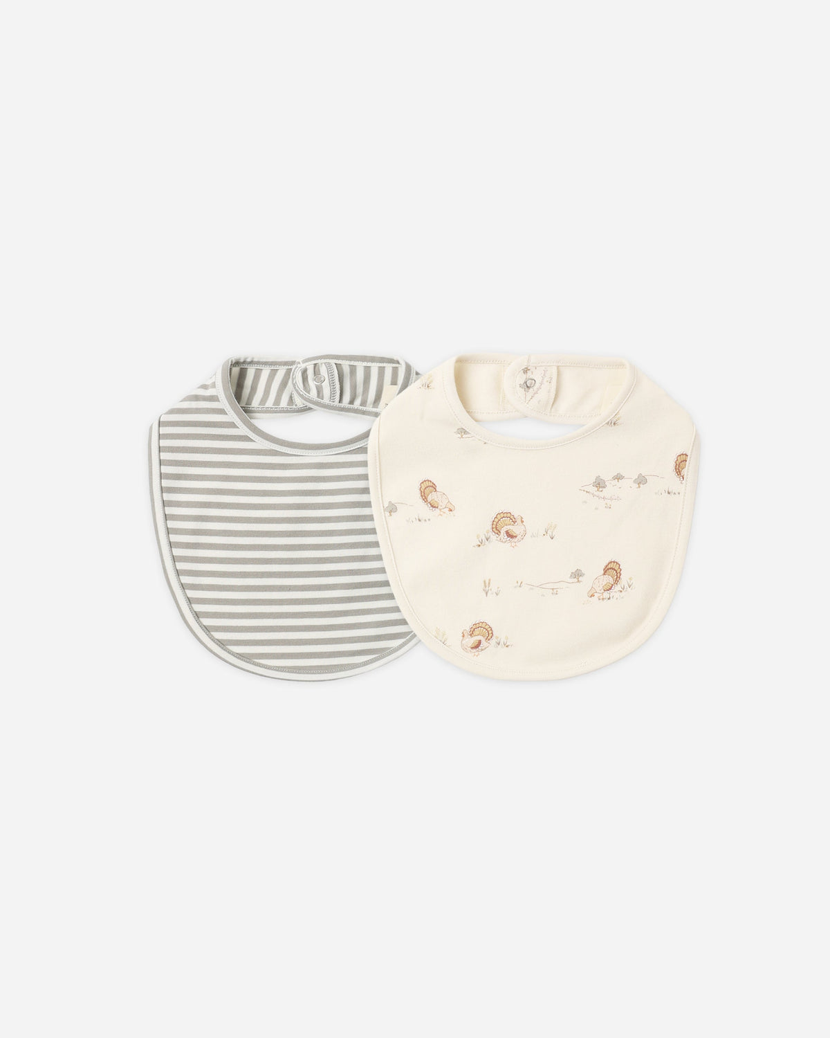 Jersey Snap Bib, 2 Pack Laurel Stripe, Turkey - Rylee + Cru | Kids Clothes | Trendy Baby Clothes | Modern Infant Outfits |
