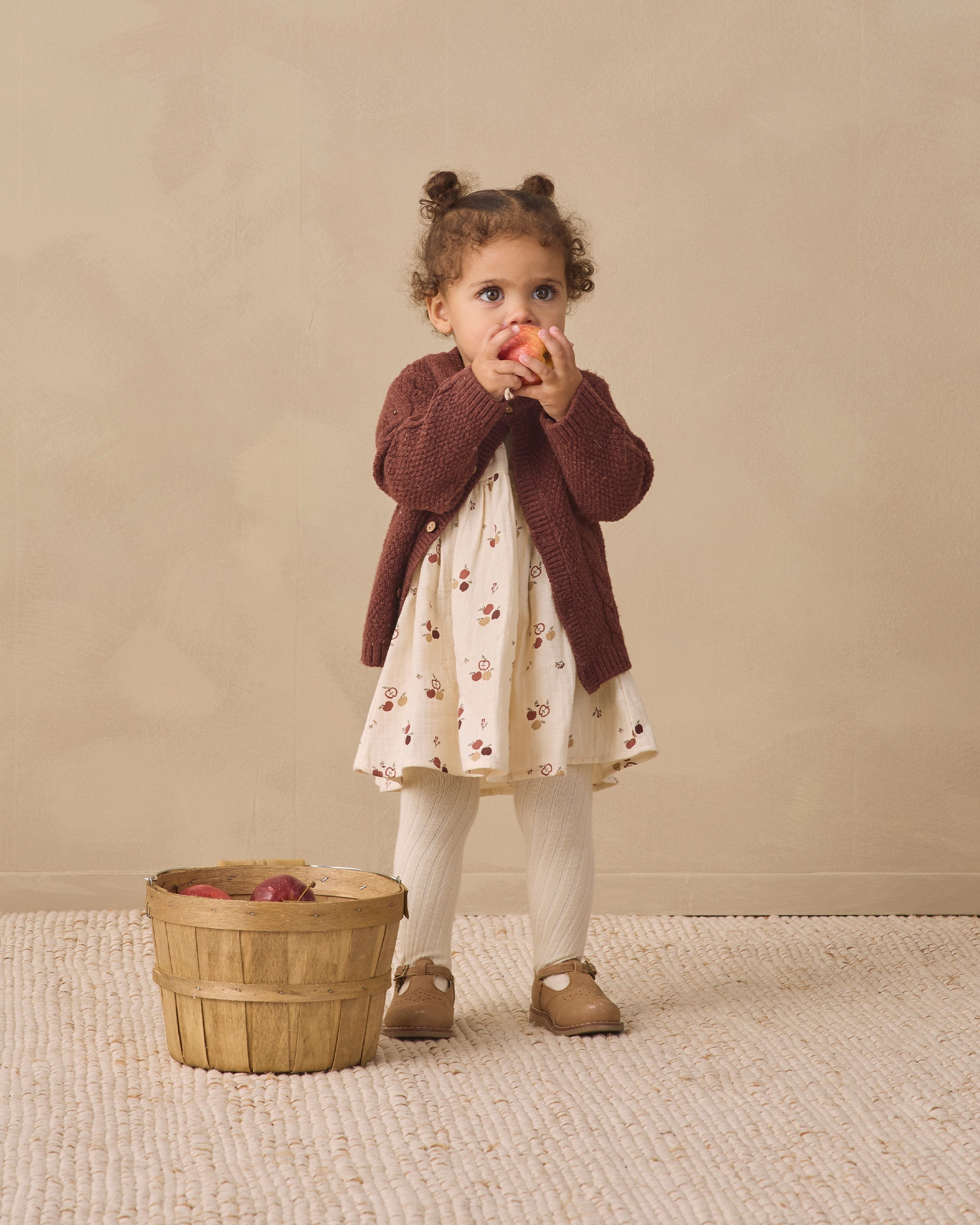 Bella Dress Apples - Rylee + Cru | Kids Clothes | Trendy Baby Clothes | Modern Infant Outfits |
