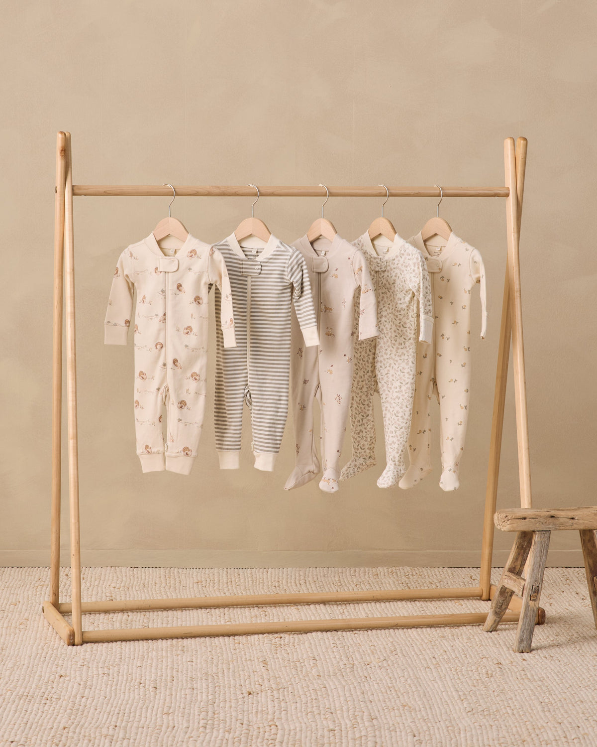 Zip Long Sleeve Sleeper Footie Pears - Rylee + Cru | Kids Clothes | Trendy Baby Clothes | Modern Infant Outfits |