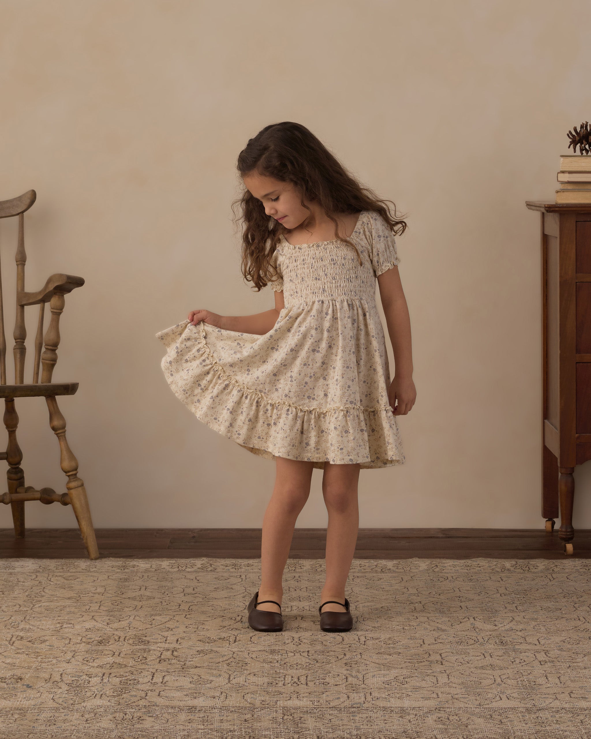 Sage Jersey Dress Meadow - Rylee + Cru | Kids Clothes | Trendy Baby Clothes | Modern Infant Outfits |