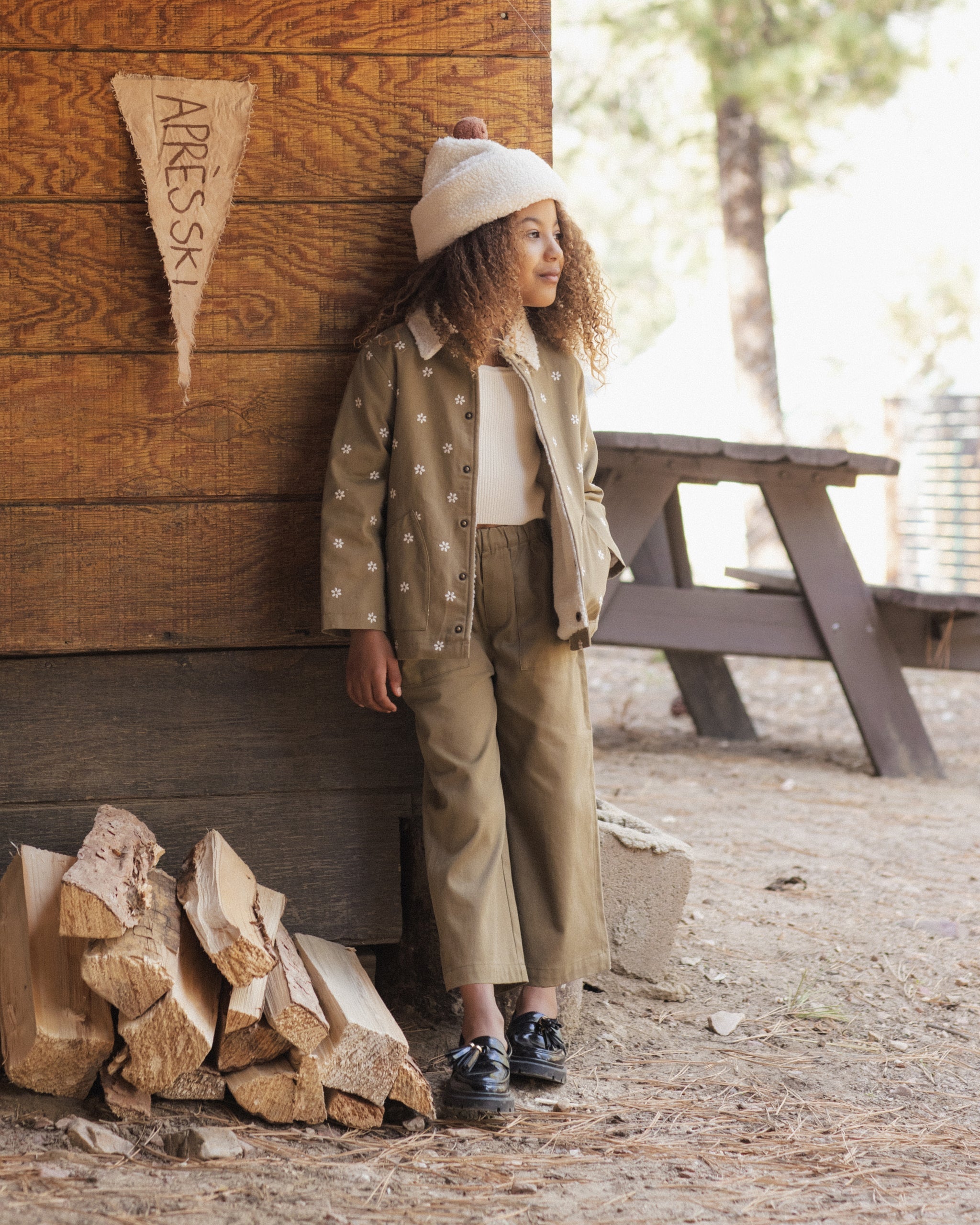 Scallop Tee Natural - Rylee + Cru | Kids Clothes | Trendy Baby Clothes | Modern Infant Outfits |