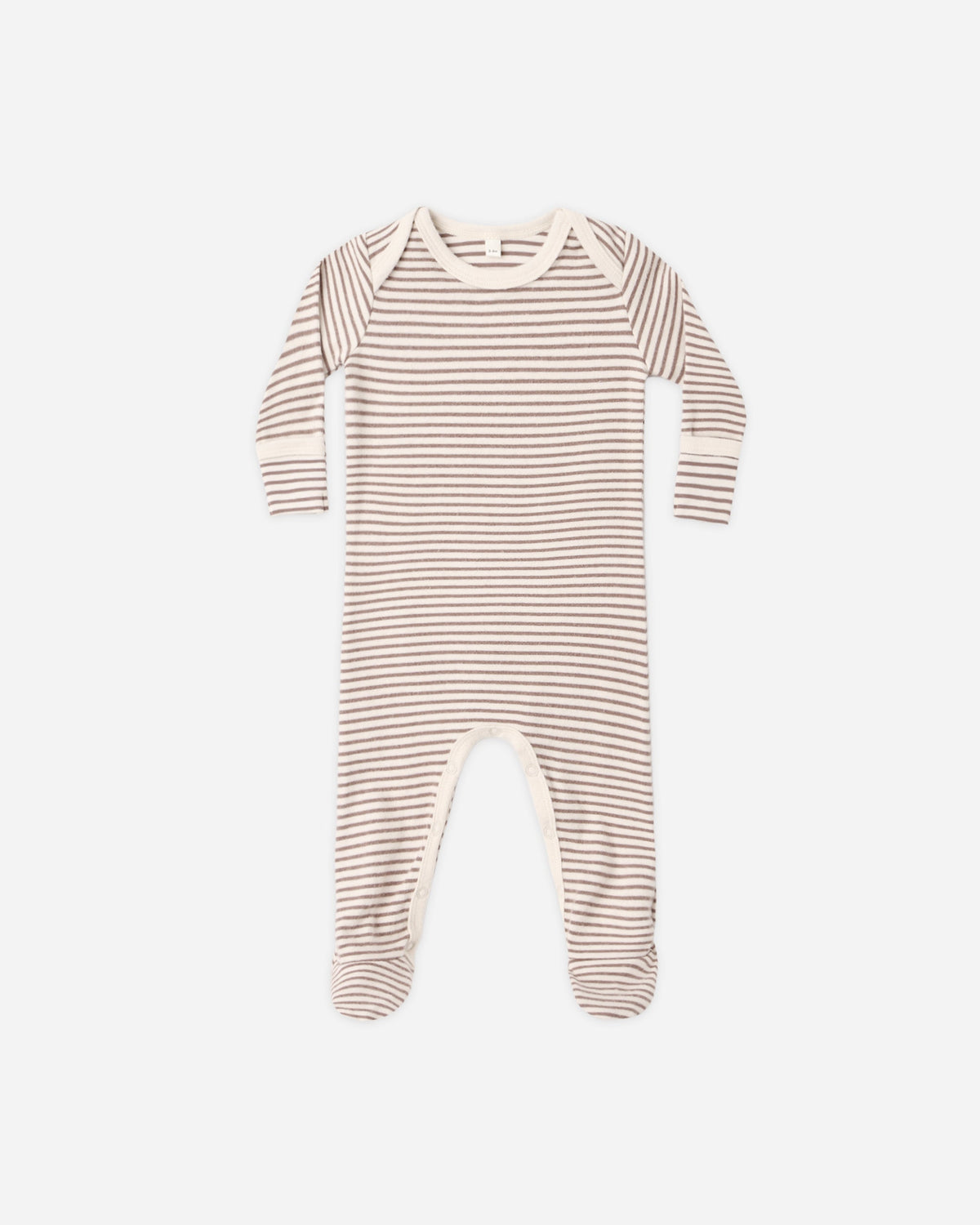 Baby Footie Cocoa Microstripe - Rylee + Cru | Kids Clothes | Trendy Baby Clothes | Modern Infant Outfits |