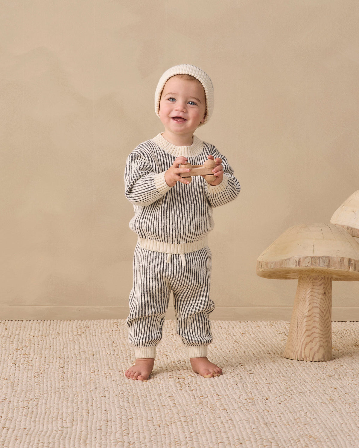 Beanie Midnight Stripe - Rylee + Cru | Kids Clothes | Trendy Baby Clothes | Modern Infant Outfits |