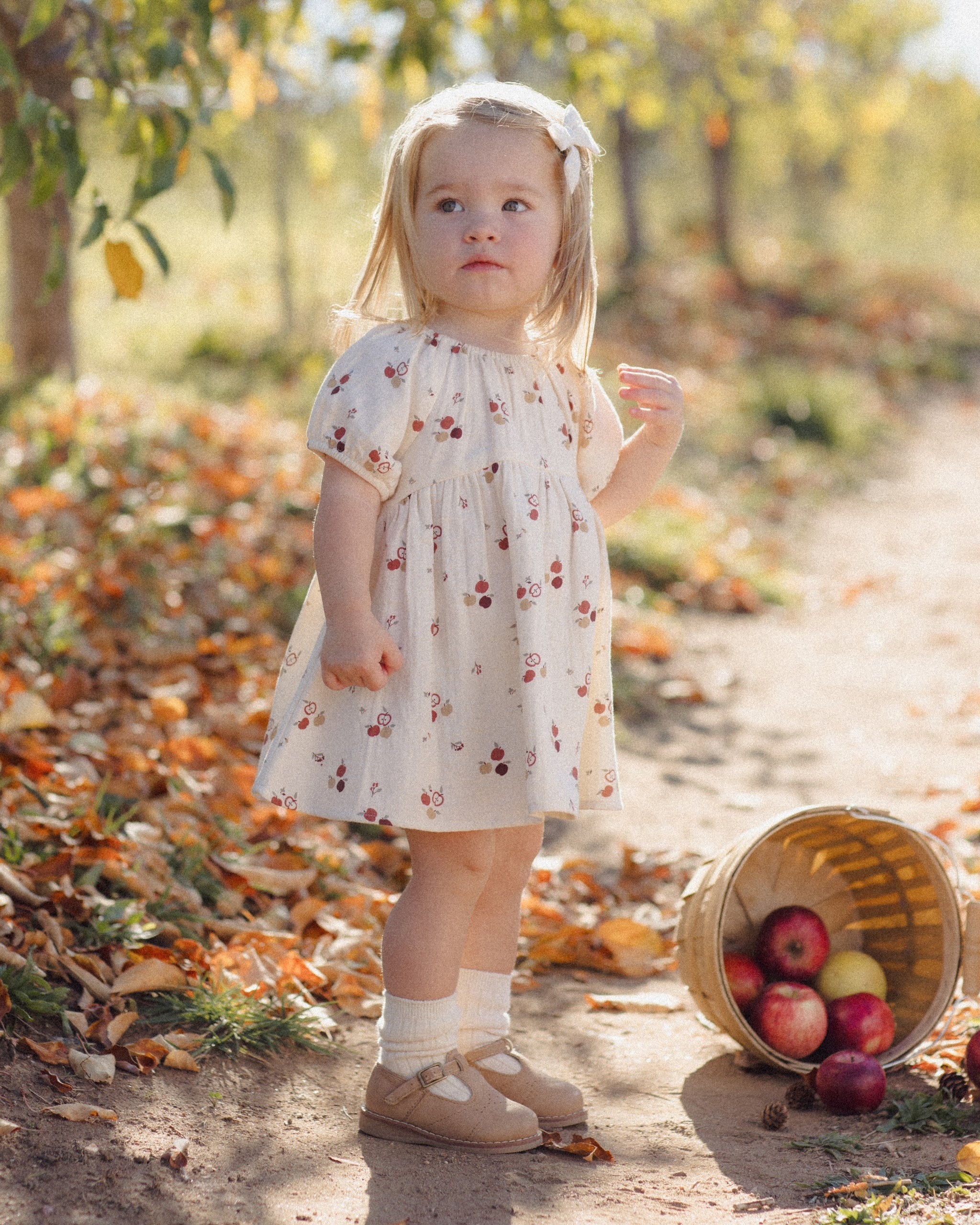 Bella Dress Apples - Rylee + Cru | Kids Clothes | Trendy Baby Clothes | Modern Infant Outfits |