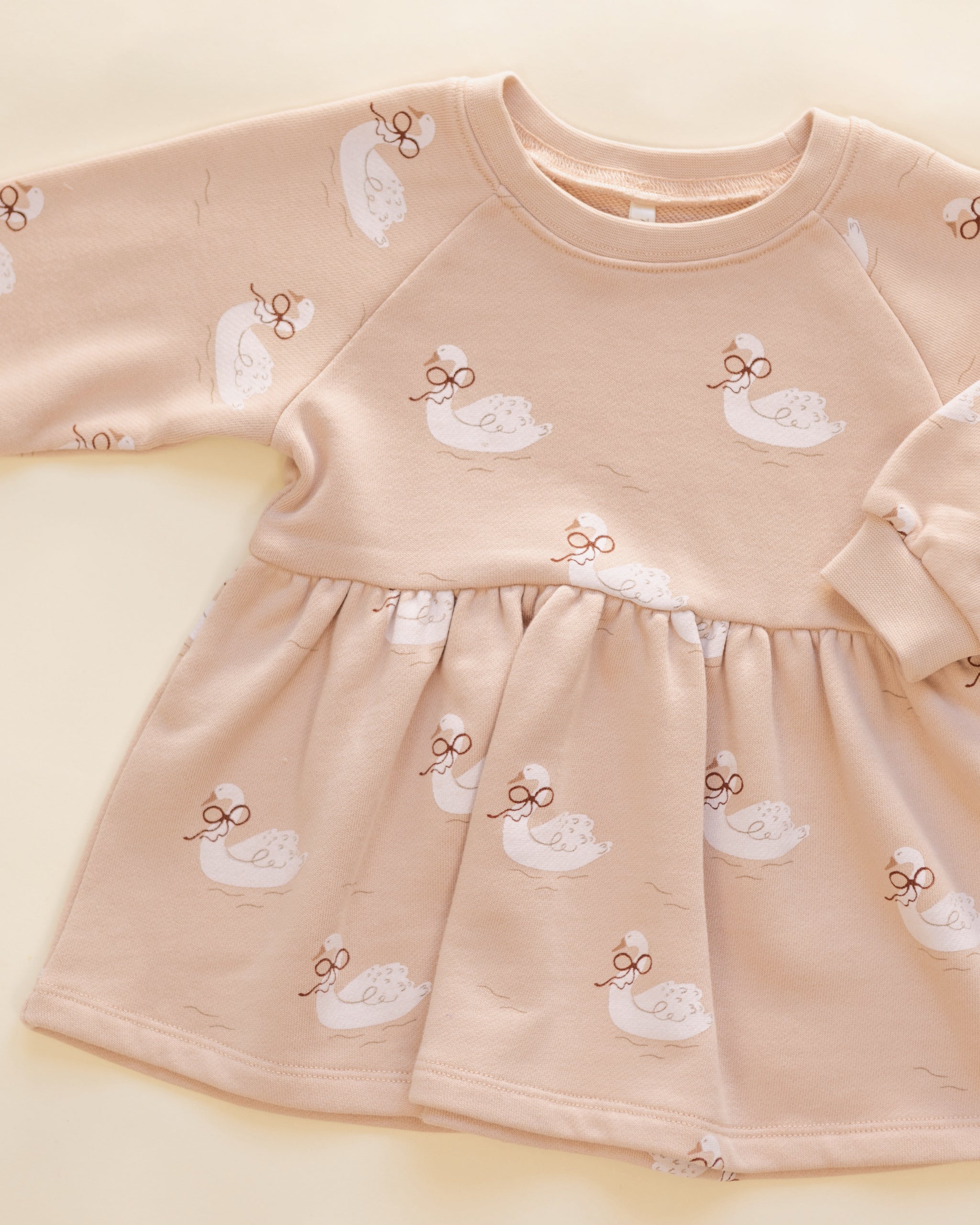 Raglan Dress Swans - Rylee + Cru | Kids Clothes | Trendy Baby Clothes | Modern Infant Outfits |