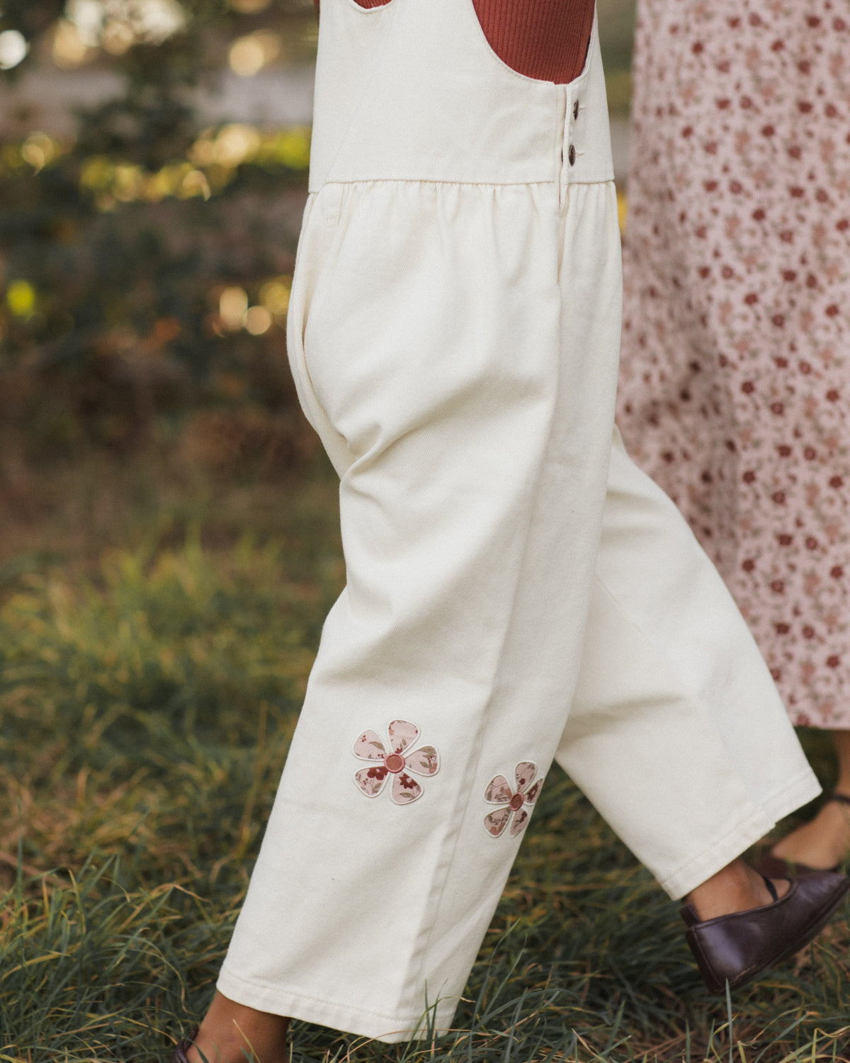 Wide Leg Overall Daisy Patches - Rylee + Cru | Kids Clothes | Trendy Baby Clothes | Modern Infant Outfits |