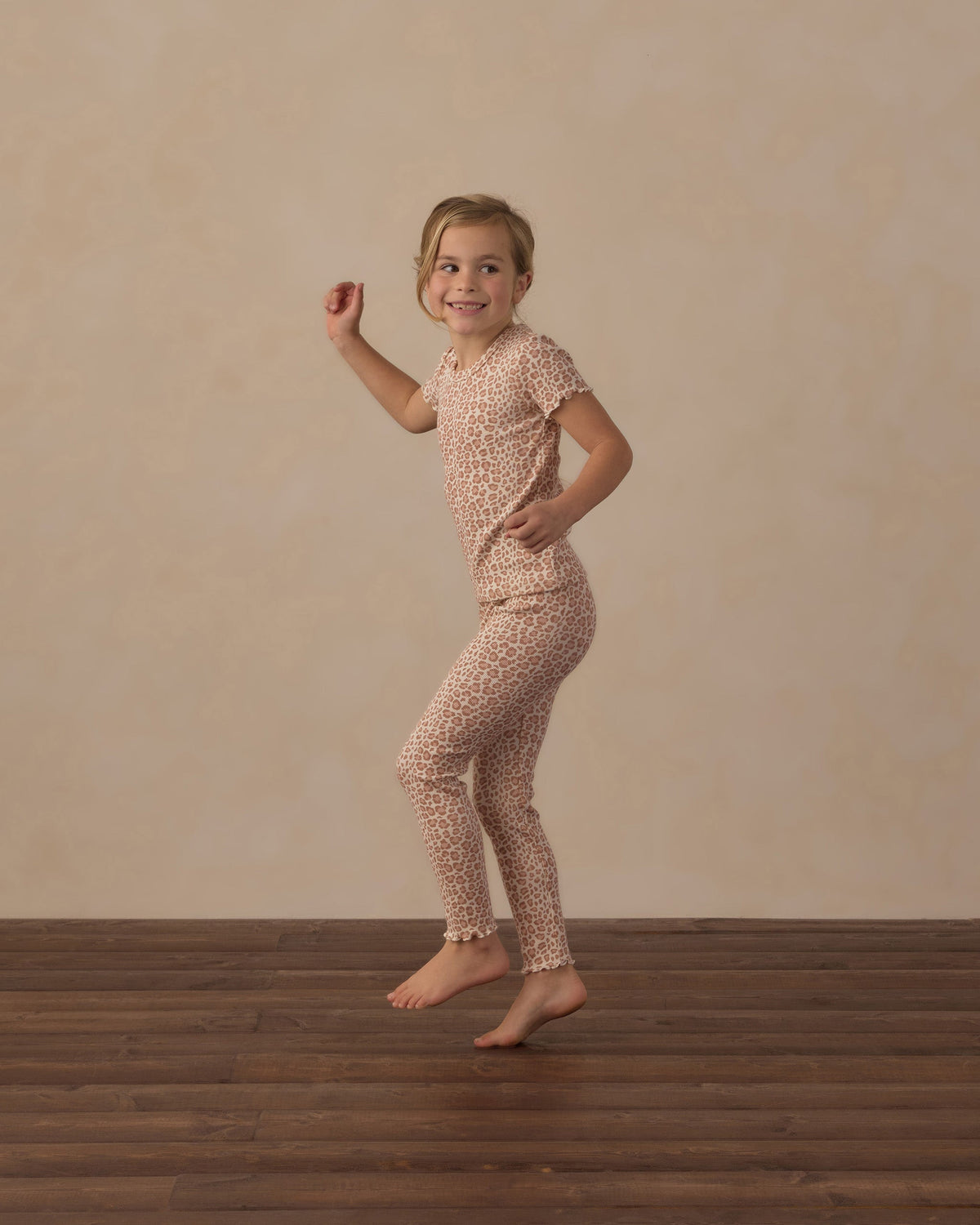 Ribbed Basic Tee Pink Leopard - Rylee + Cru | Kids Clothes | Trendy Baby Clothes | Modern Infant Outfits |
