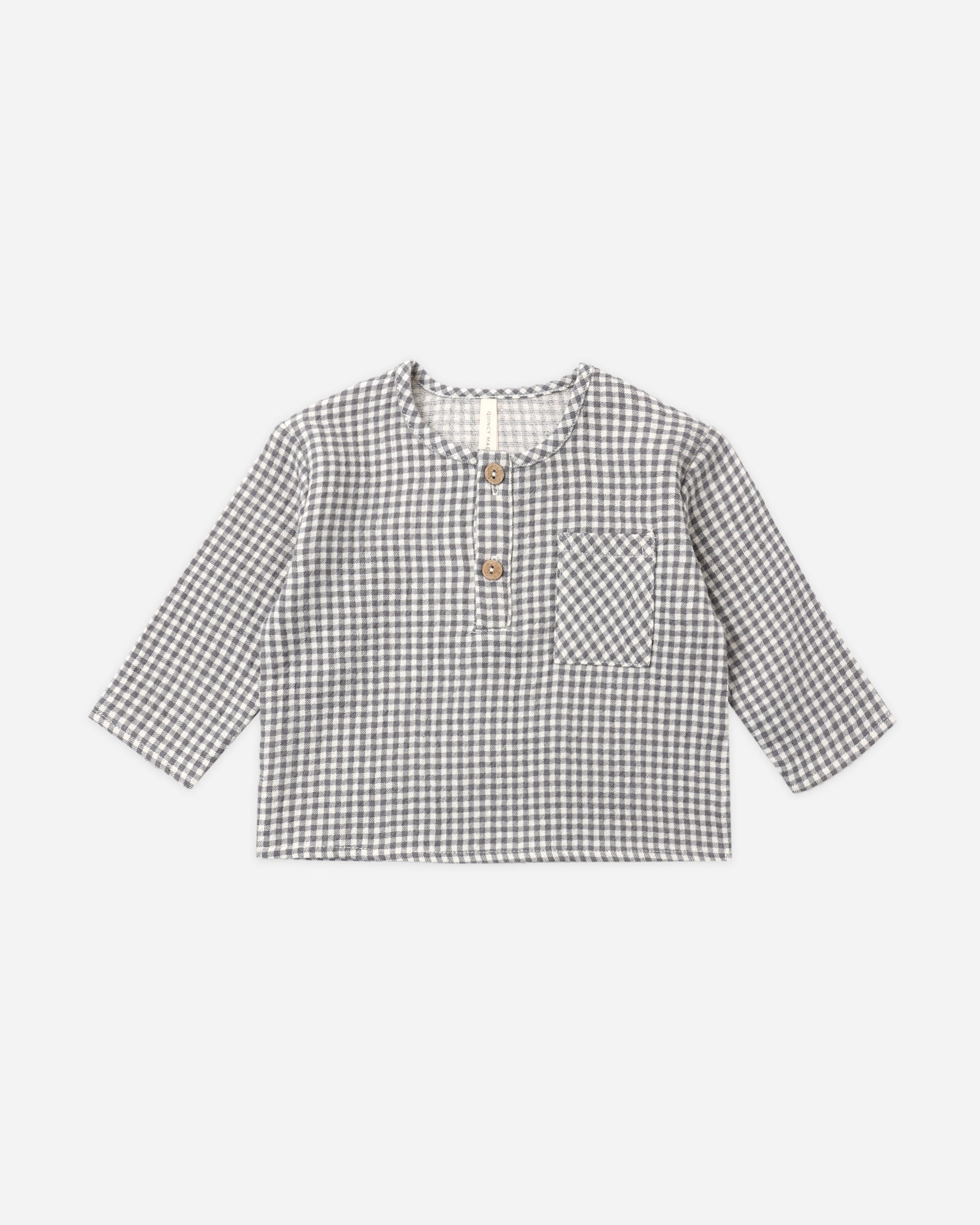 Rory Shirt Midnight Gingham - Rylee + Cru | Kids Clothes | Trendy Baby Clothes | Modern Infant Outfits |