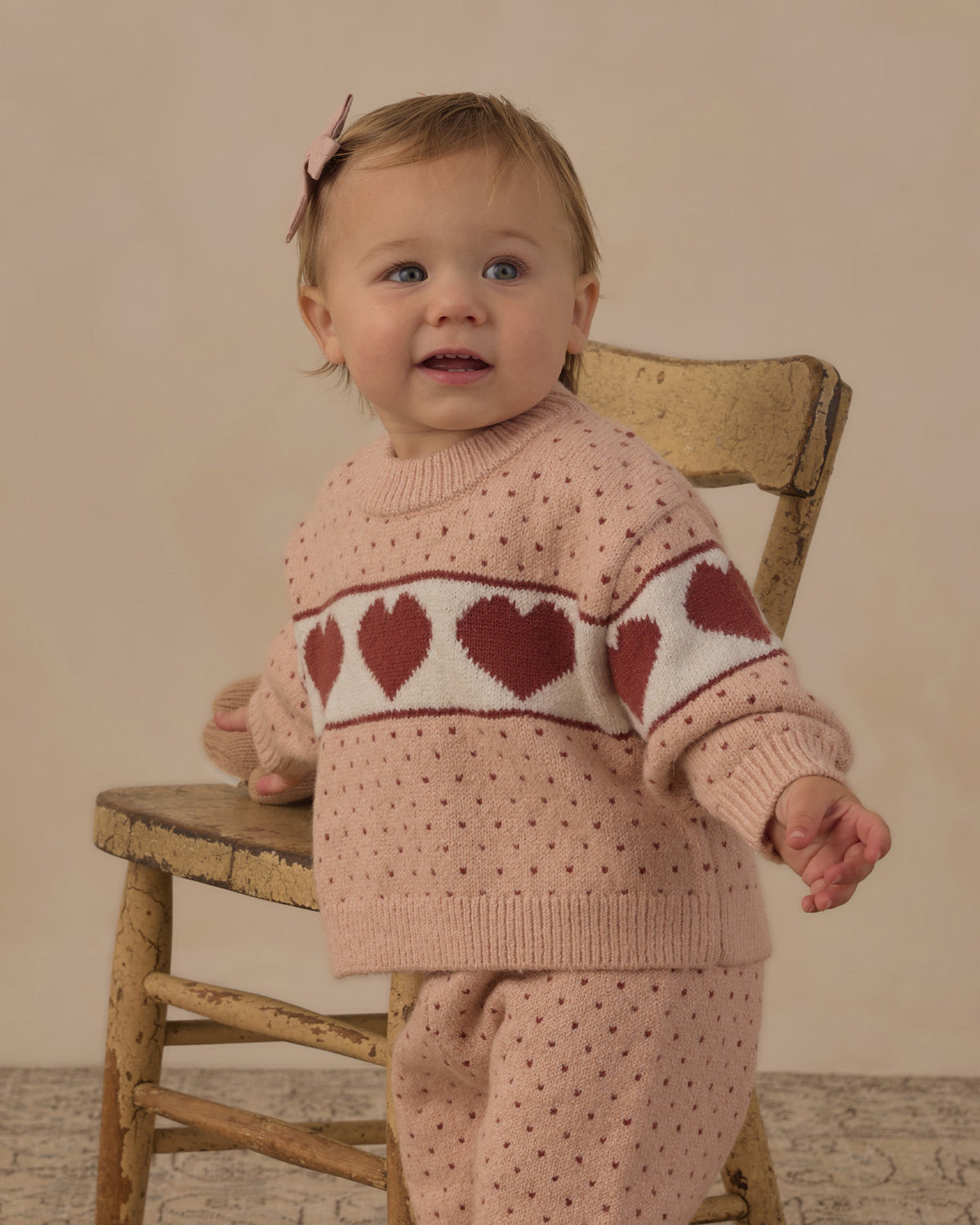 Knit Pant Brick Birds Eye - Rylee + Cru | Kids Clothes | Trendy Baby Clothes | Modern Infant Outfits |