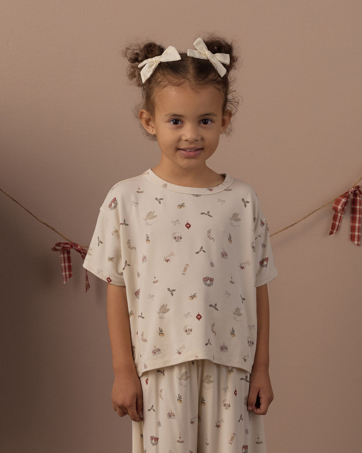 Bows, Set of 2 Ivory - Rylee + Cru | Kids Clothes | Trendy Baby Clothes | Modern Infant Outfits |