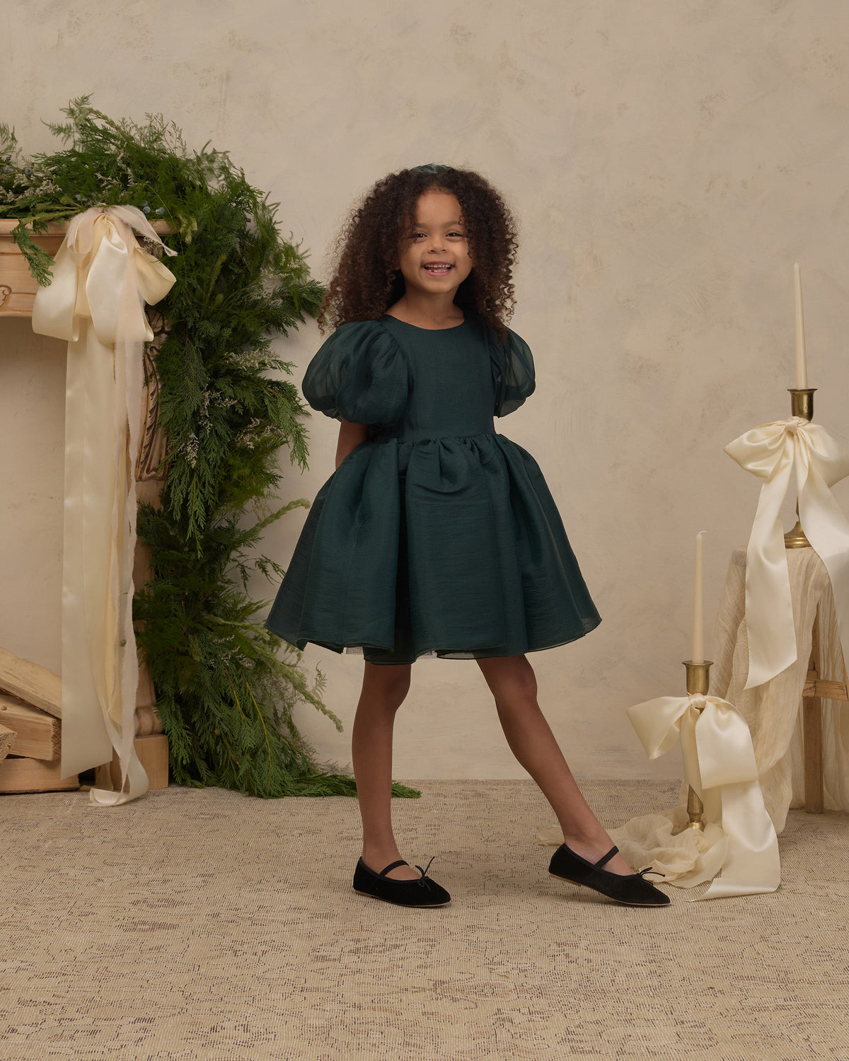 Sofia Dress Green Shimmer