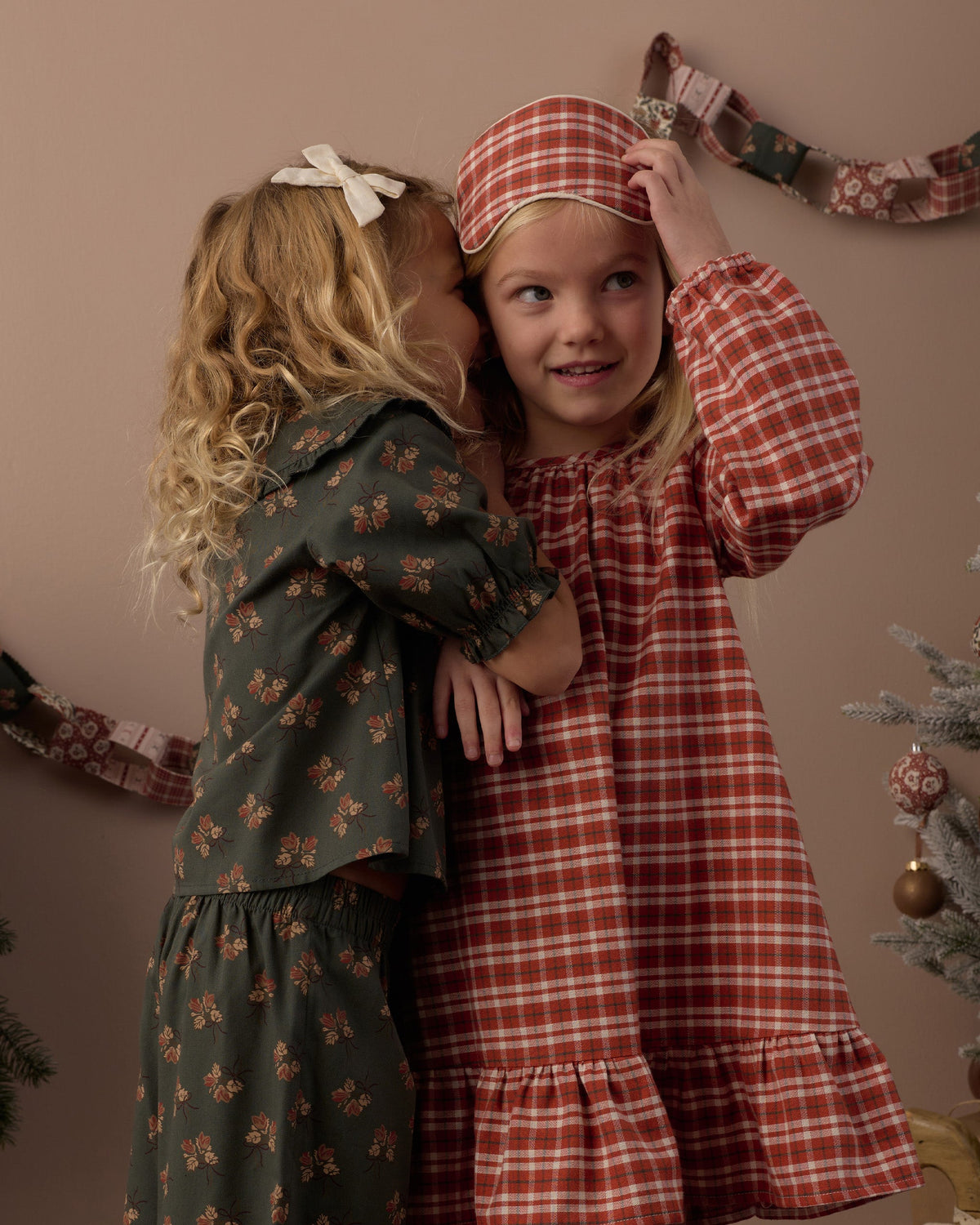Sleep Mask Ruby Plaid - Rylee + Cru | Kids Clothes | Trendy Baby Clothes | Modern Infant Outfits |
