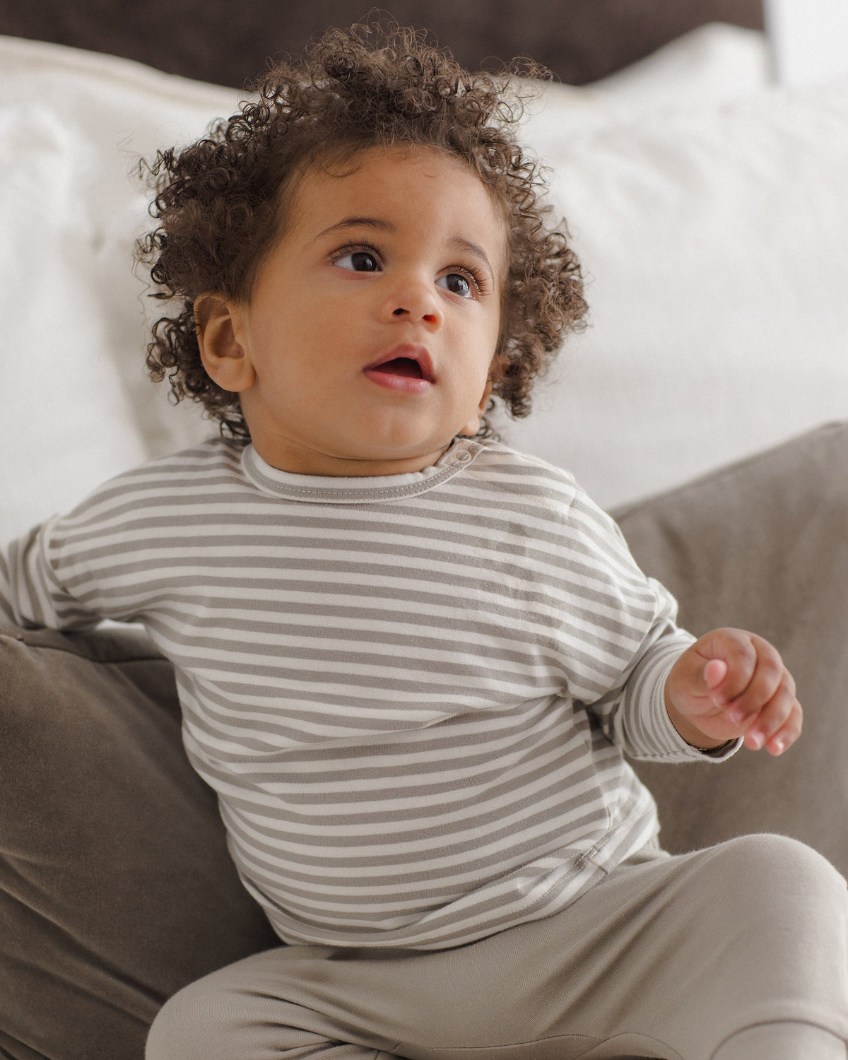 Long Sleeve Tee Laurel Stripe - Rylee + Cru | Kids Clothes | Trendy Baby Clothes | Modern Infant Outfits |
