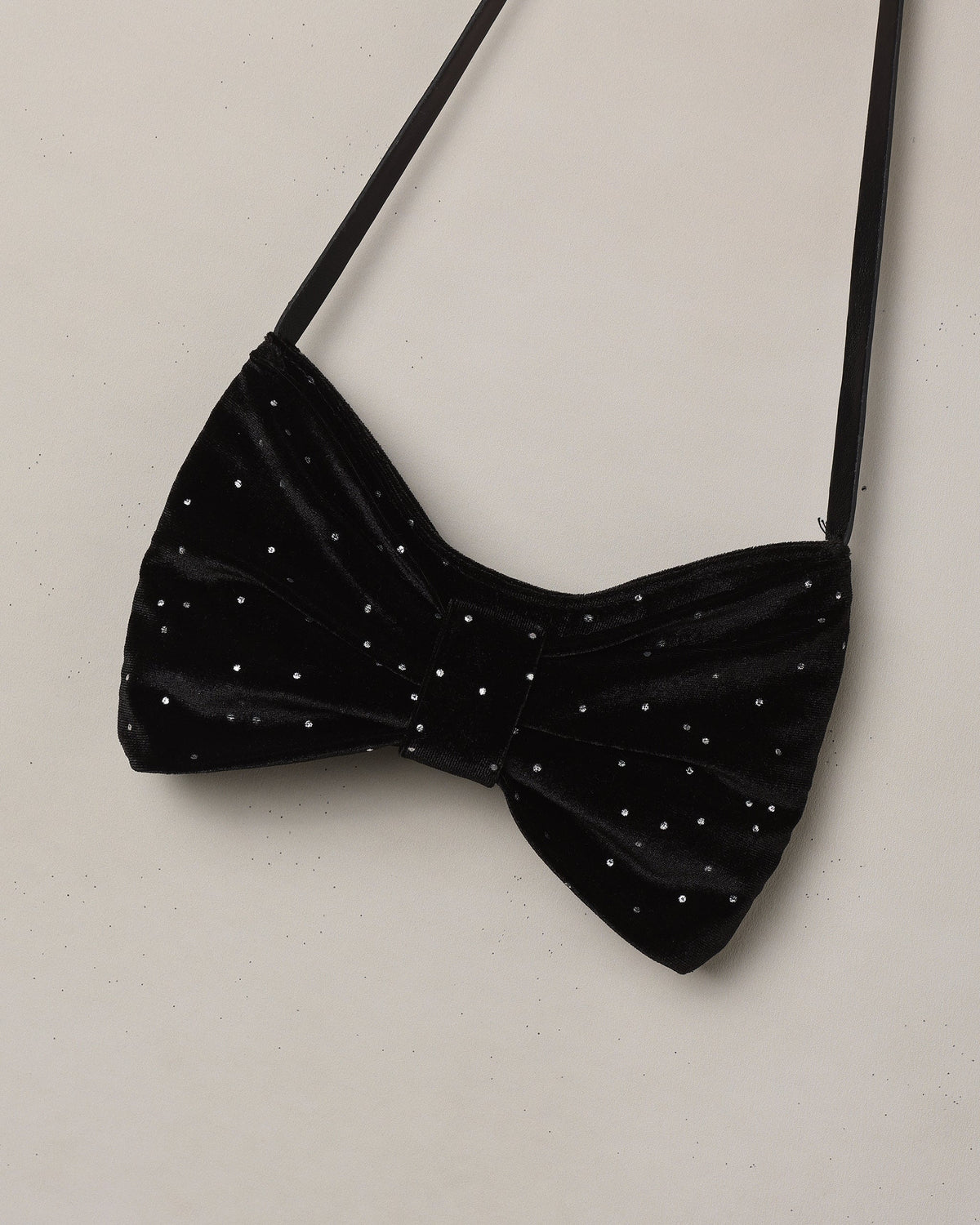 Bow Purse Black Rhinestone