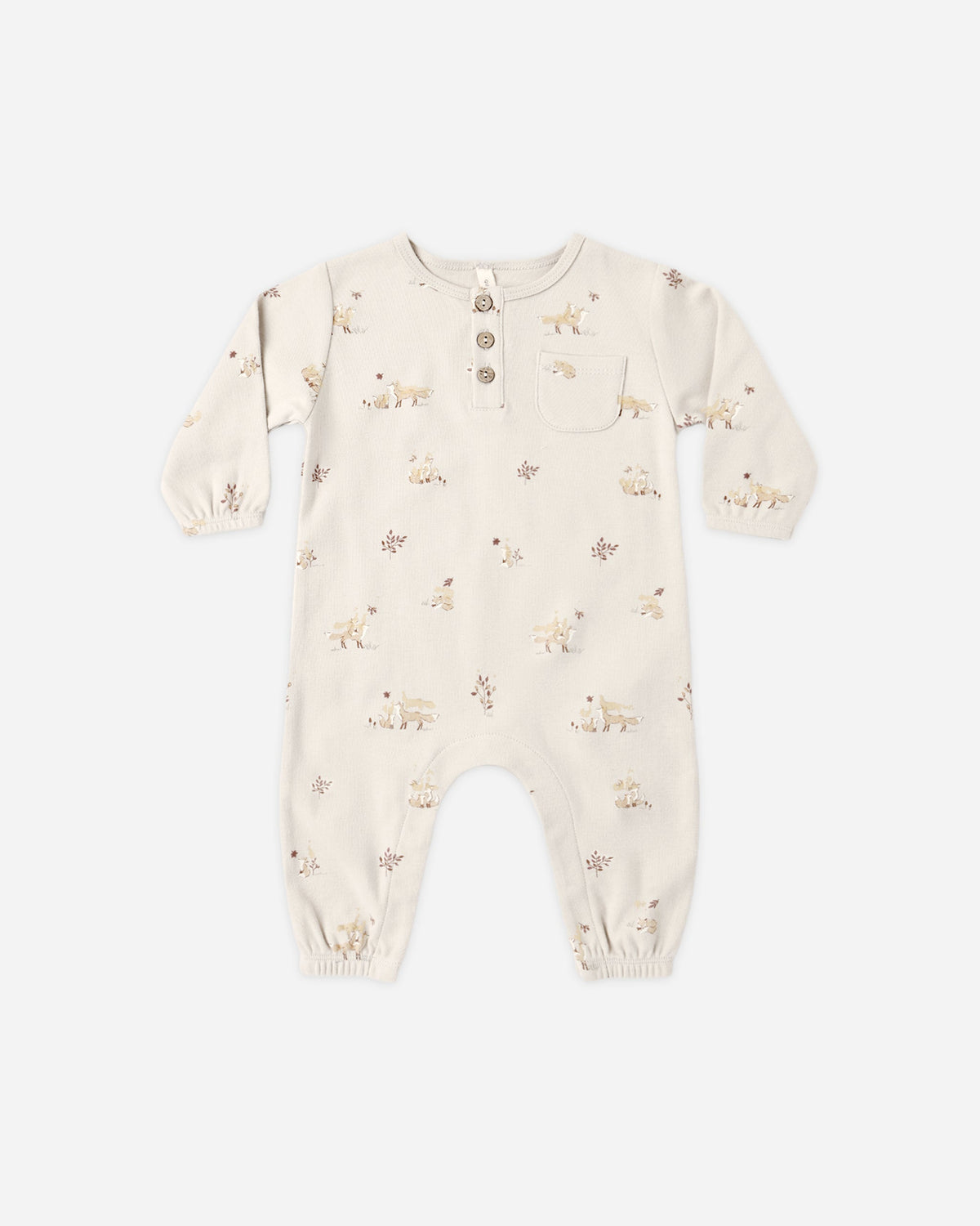 Long Sleeve Pocket Jumpsuit Fox Land - Rylee + Cru | Kids Clothes | Trendy Baby Clothes | Modern Infant Outfits |