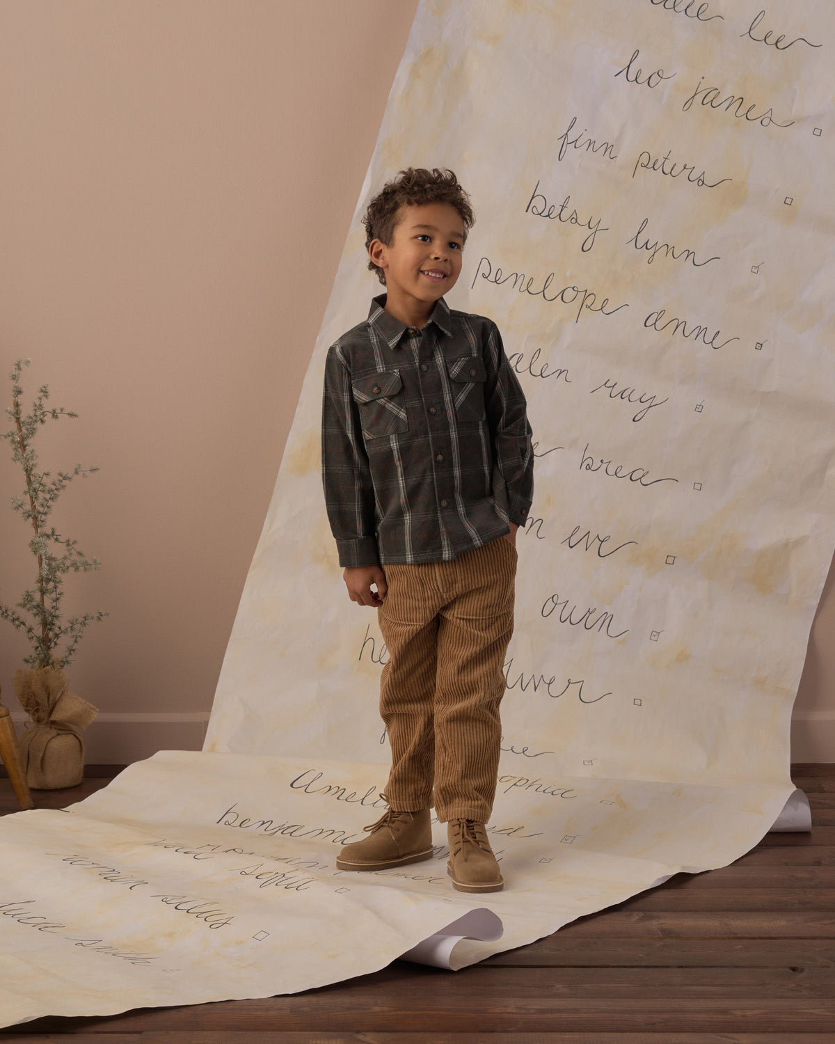 Pocketed Flannel Shirt Holiday Plaid - Rylee + Cru | Kids Clothes | Trendy Baby Clothes | Modern Infant Outfits |