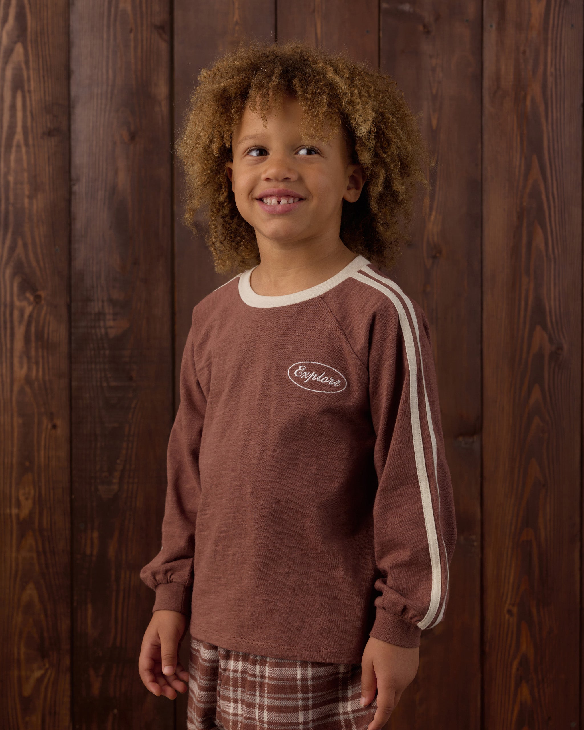 Relaxed Long Sleeve Tee Explore - Rylee + Cru | Kids Clothes | Trendy Baby Clothes | Modern Infant Outfits |