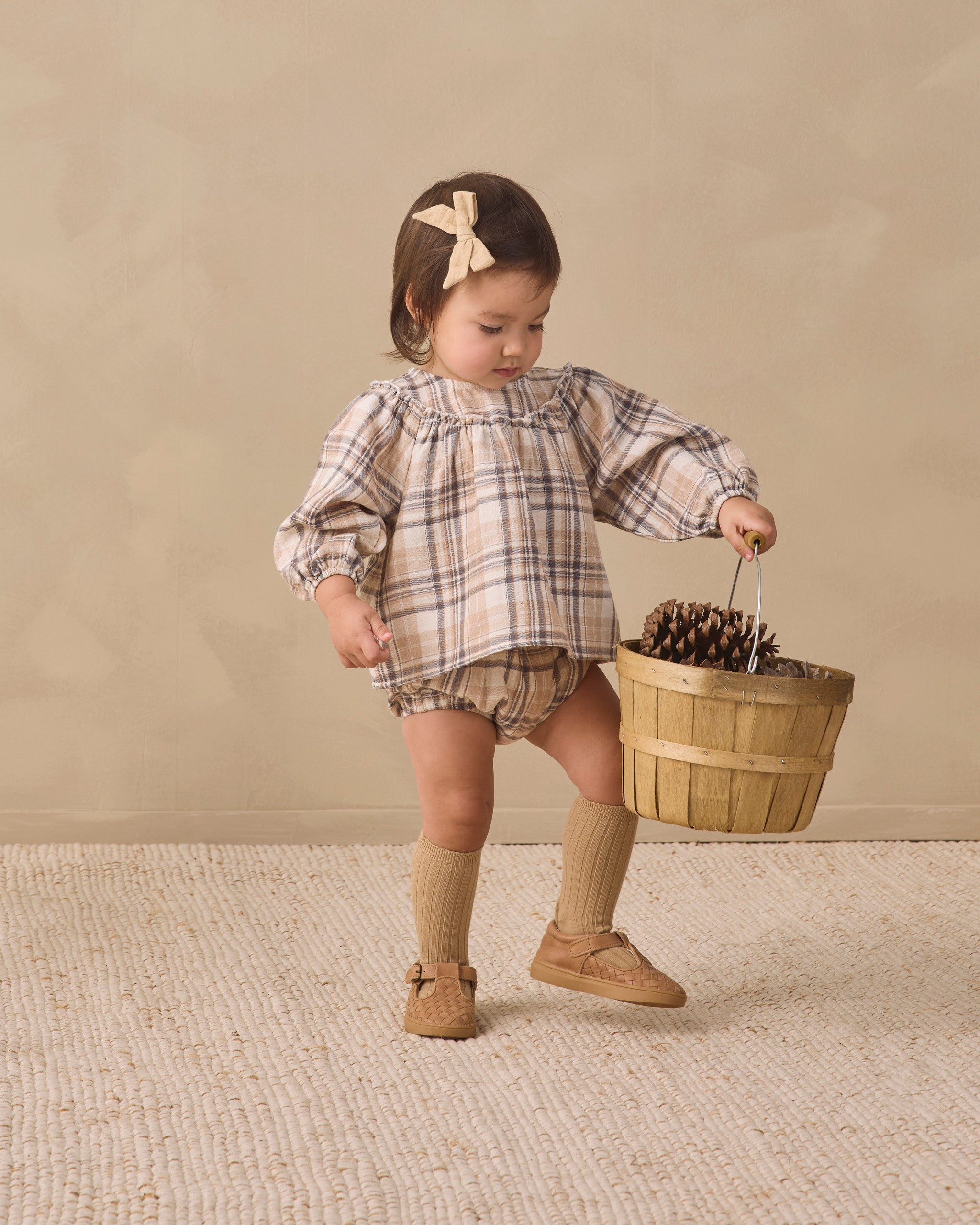 Mia Top + Bloomer Set Fall Plaid - Rylee + Cru | Kids Clothes | Trendy Baby Clothes | Modern Infant Outfits |