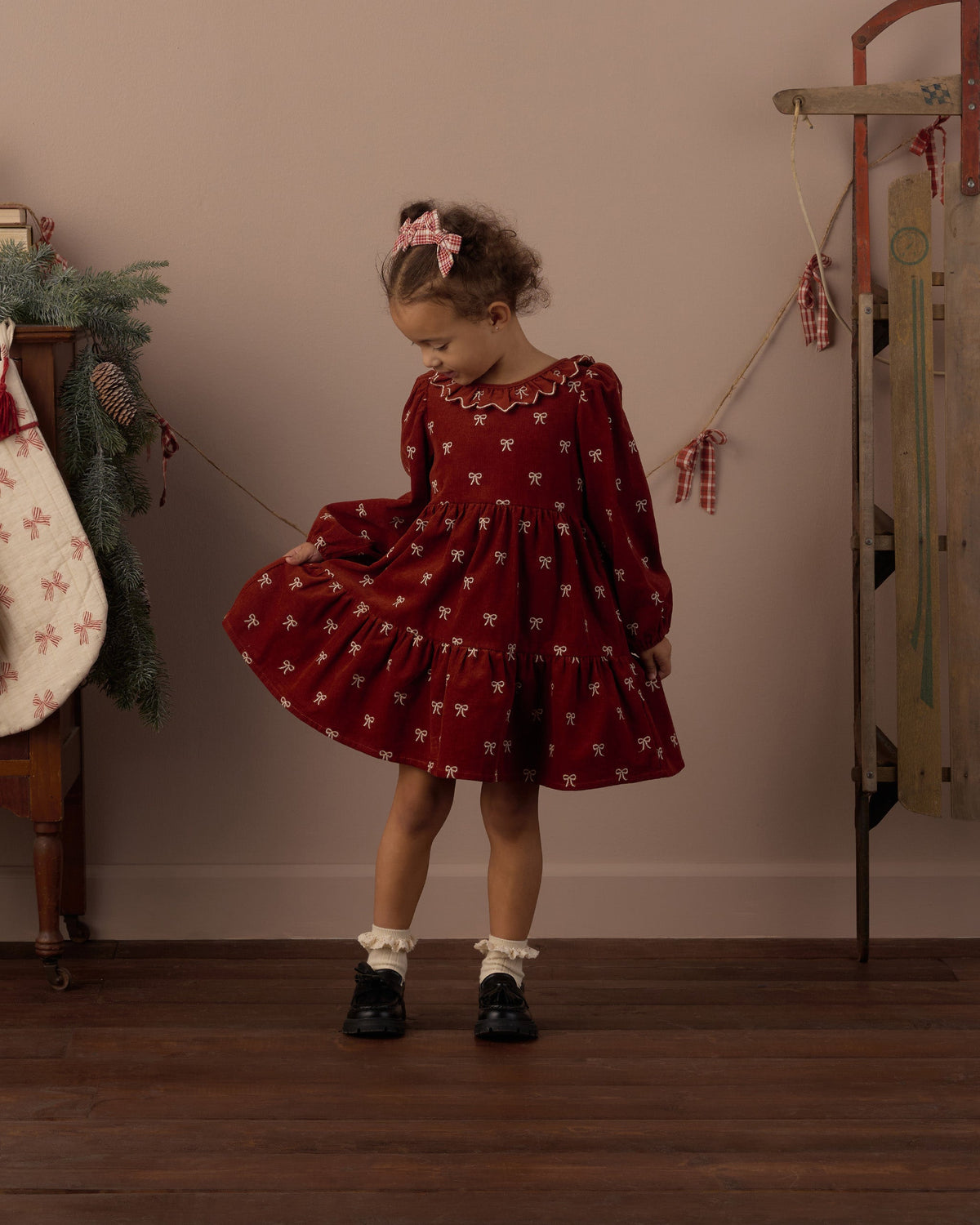 Fran Dress Bows - Rylee + Cru | Kids Clothes | Trendy Baby Clothes | Modern Infant Outfits |