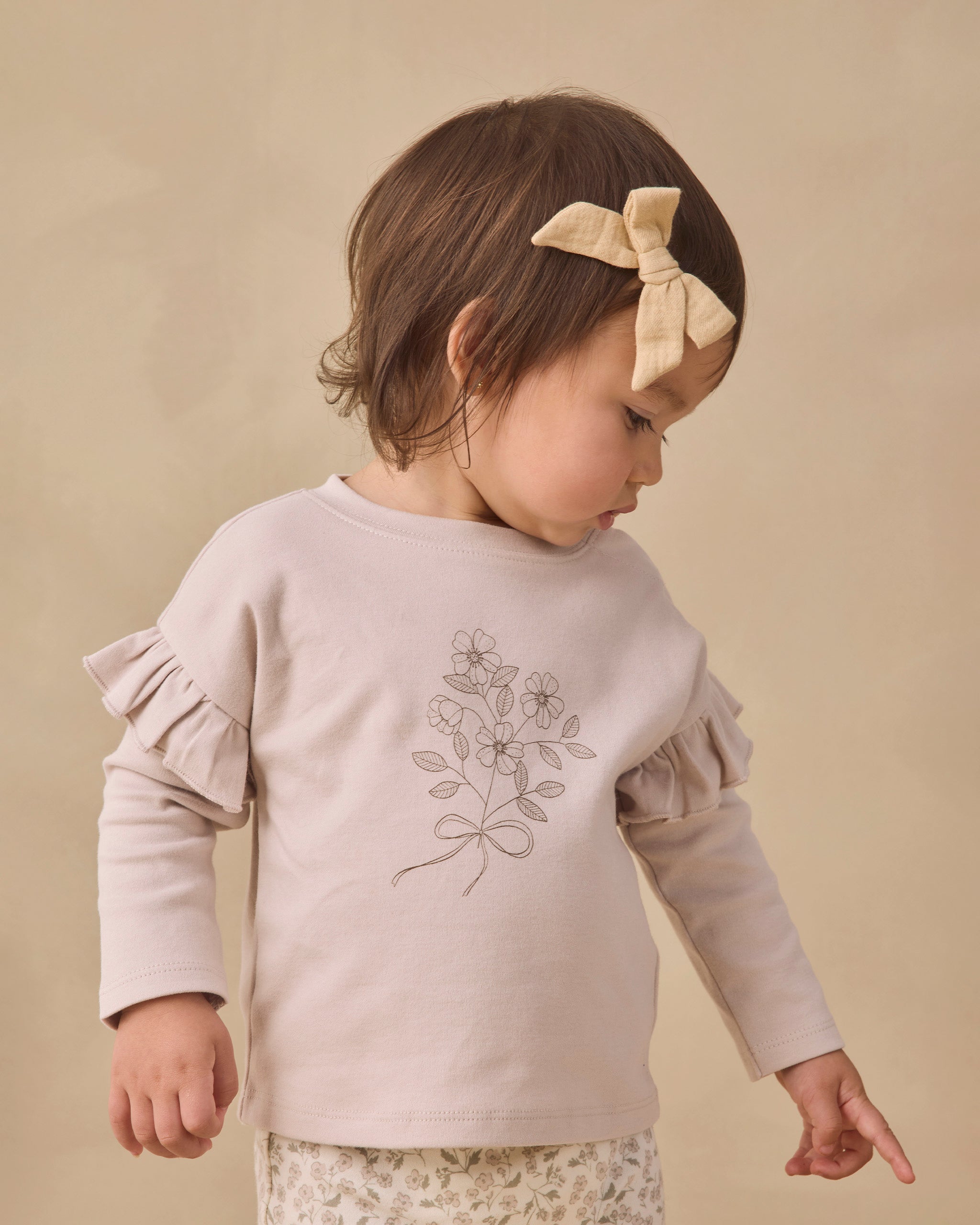 Bow W. Clip, Set Of 3 Black Cherry, Butterscotch, Laurel - Rylee + Cru | Kids Clothes | Trendy Baby Clothes | Modern Infant Outfits |