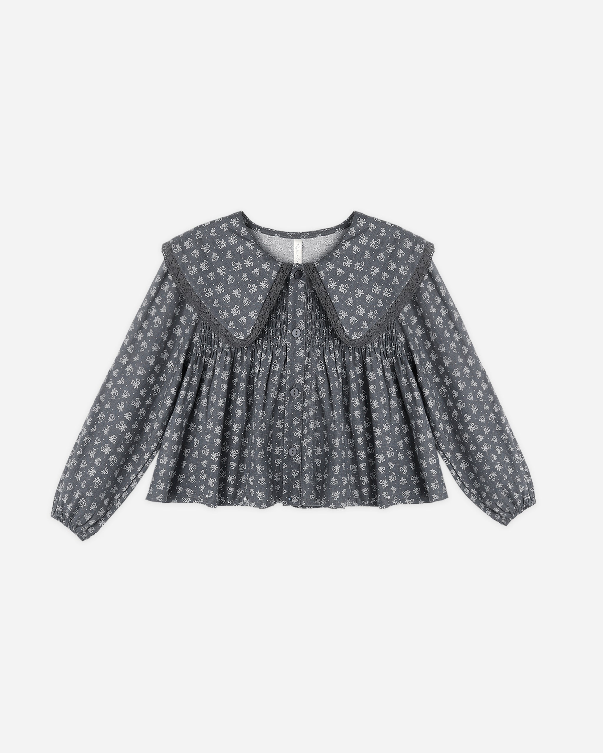 Fern Blouse Heart Ditsy - Rylee + Cru | Kids Clothes | Trendy Baby Clothes | Modern Infant Outfits |