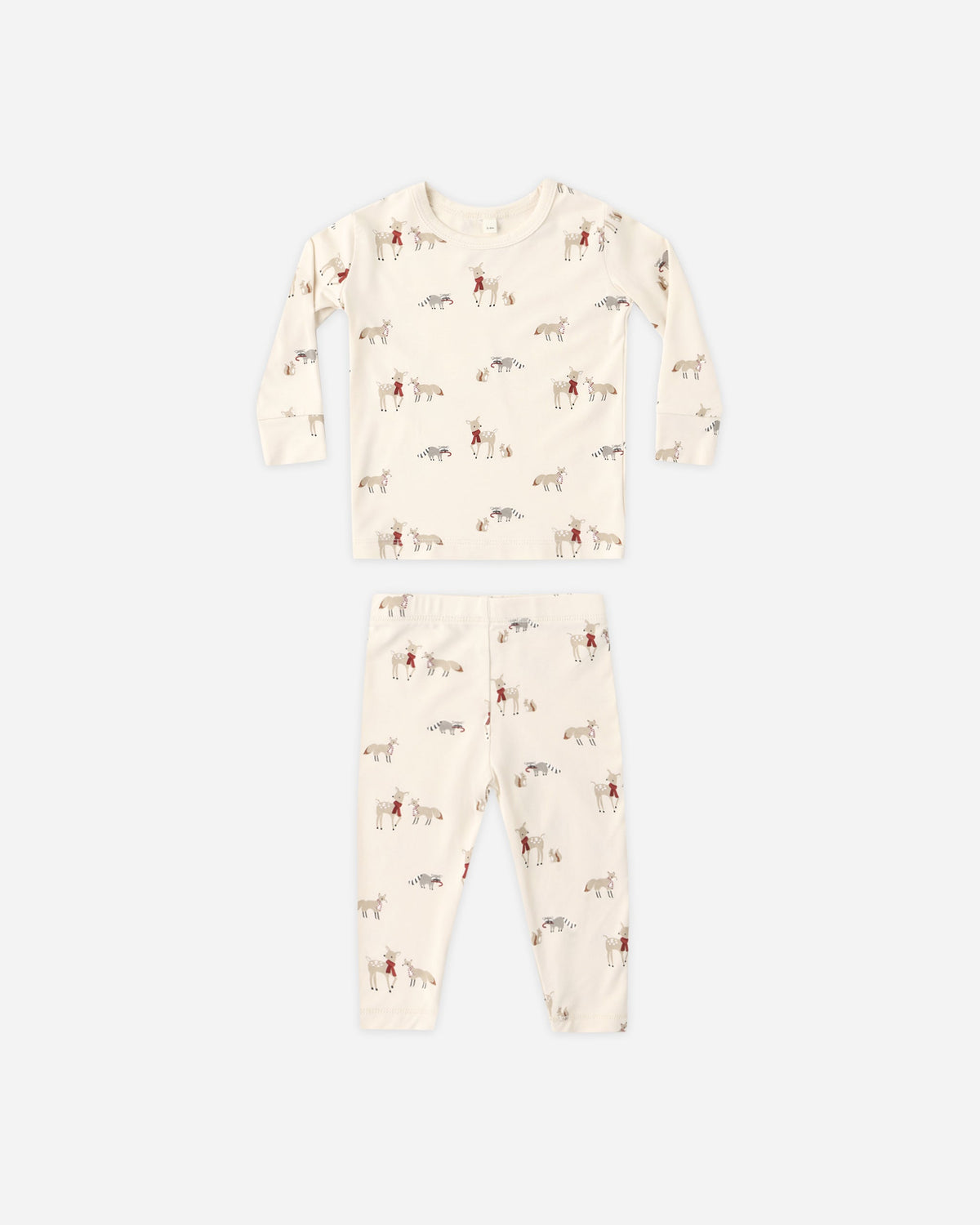 Bamboo Pajama Set Forest Friends - Rylee + Cru | Kids Clothes | Trendy Baby Clothes | Modern Infant Outfits |