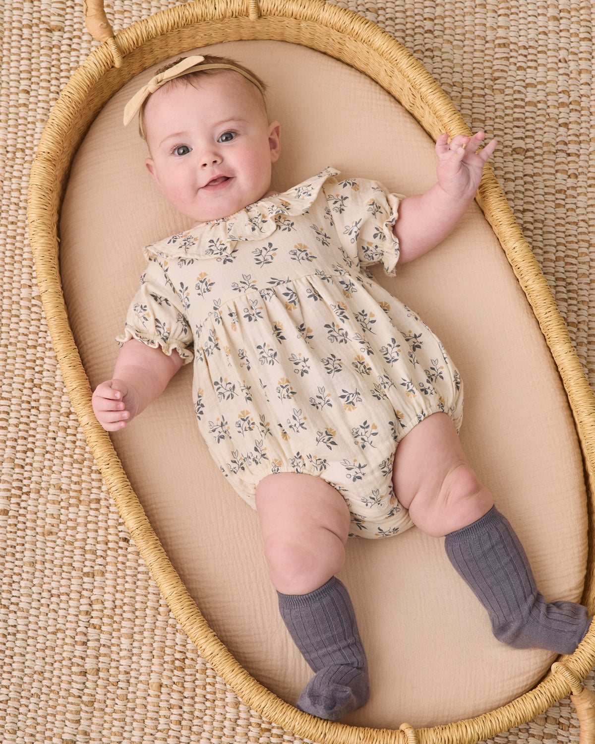 Collared Romper French Floral - Rylee + Cru | Kids Clothes | Trendy Baby Clothes | Modern Infant Outfits |