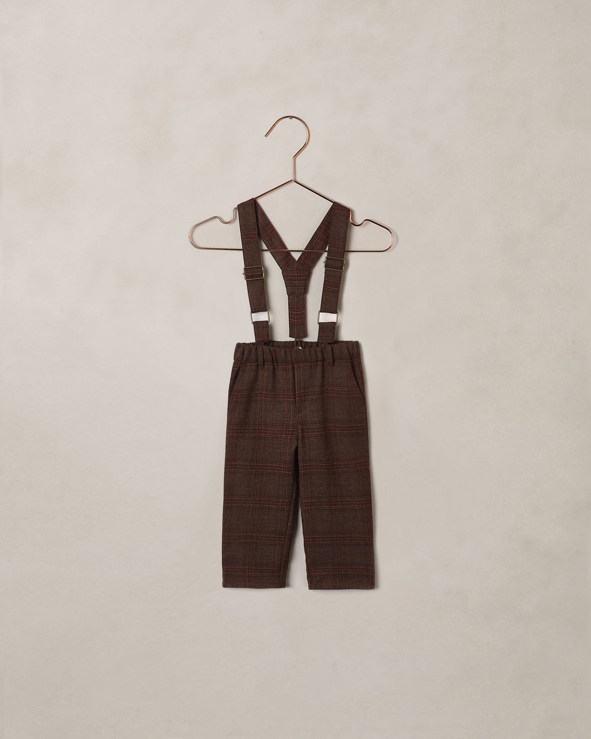 Suspender Pant Heathered Plaid