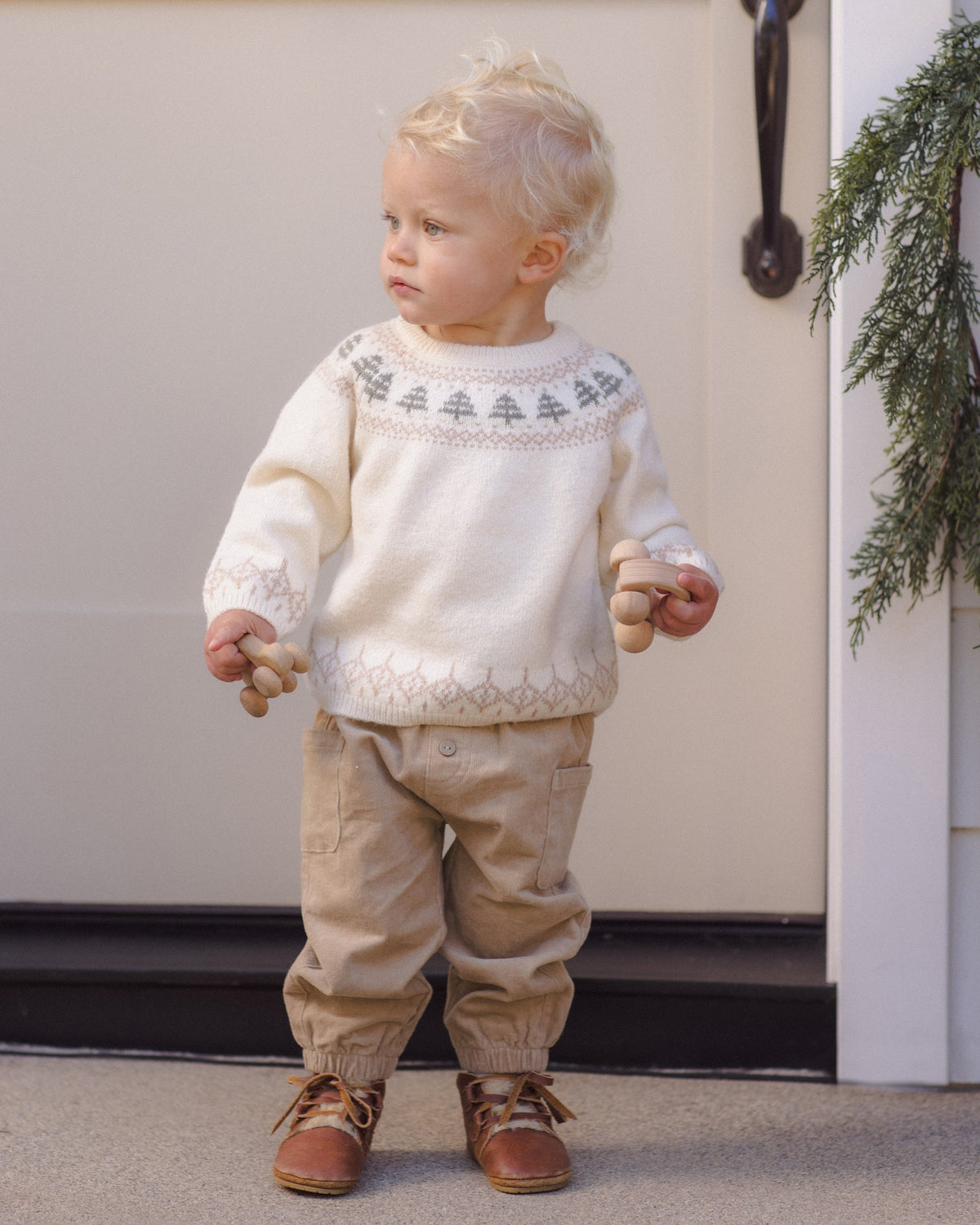 Rex Sweater Tree Fair Isle - Rylee + Cru | Kids Clothes | Trendy Baby Clothes | Modern Infant Outfits |