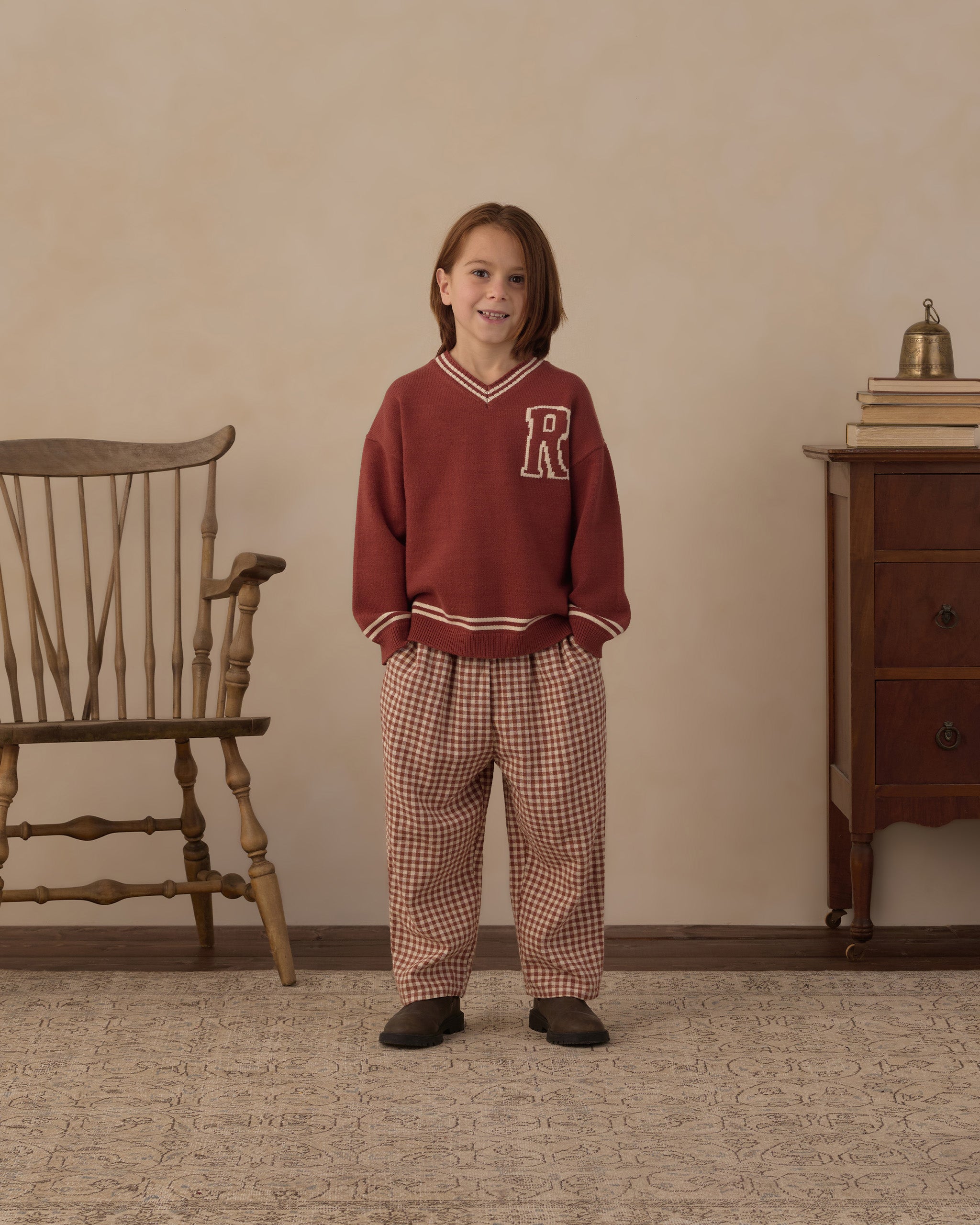 Redwood Sweater Brick - Rylee + Cru | Kids Clothes | Trendy Baby Clothes | Modern Infant Outfits |