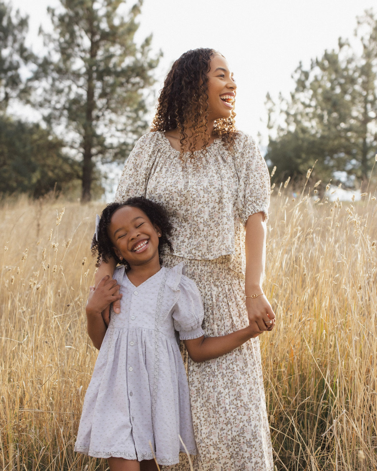 Lana Dress Dusty Blue - Rylee + Cru | Kids Clothes | Trendy Baby Clothes | Modern Infant Outfits |