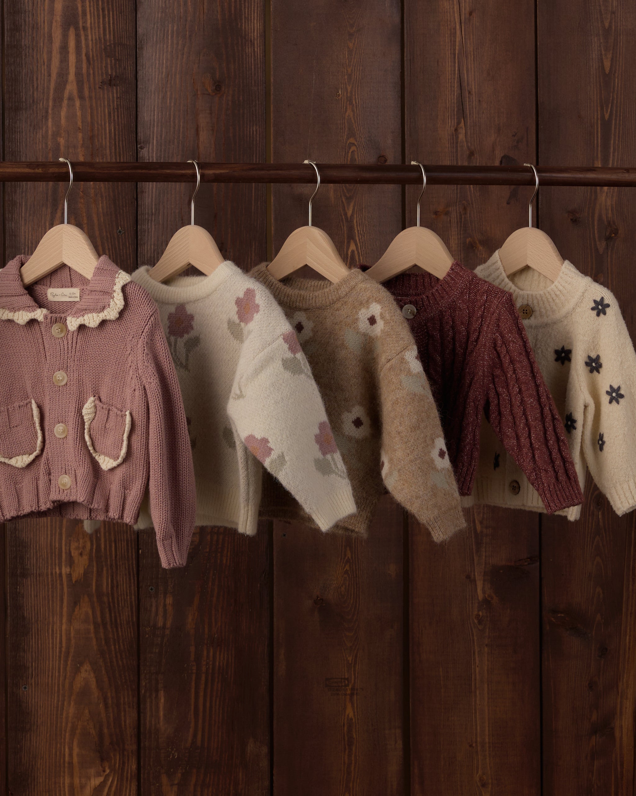 Aspen Sweater Ivory Flower - Rylee + Cru | Kids Clothes | Trendy Baby Clothes | Modern Infant Outfits |