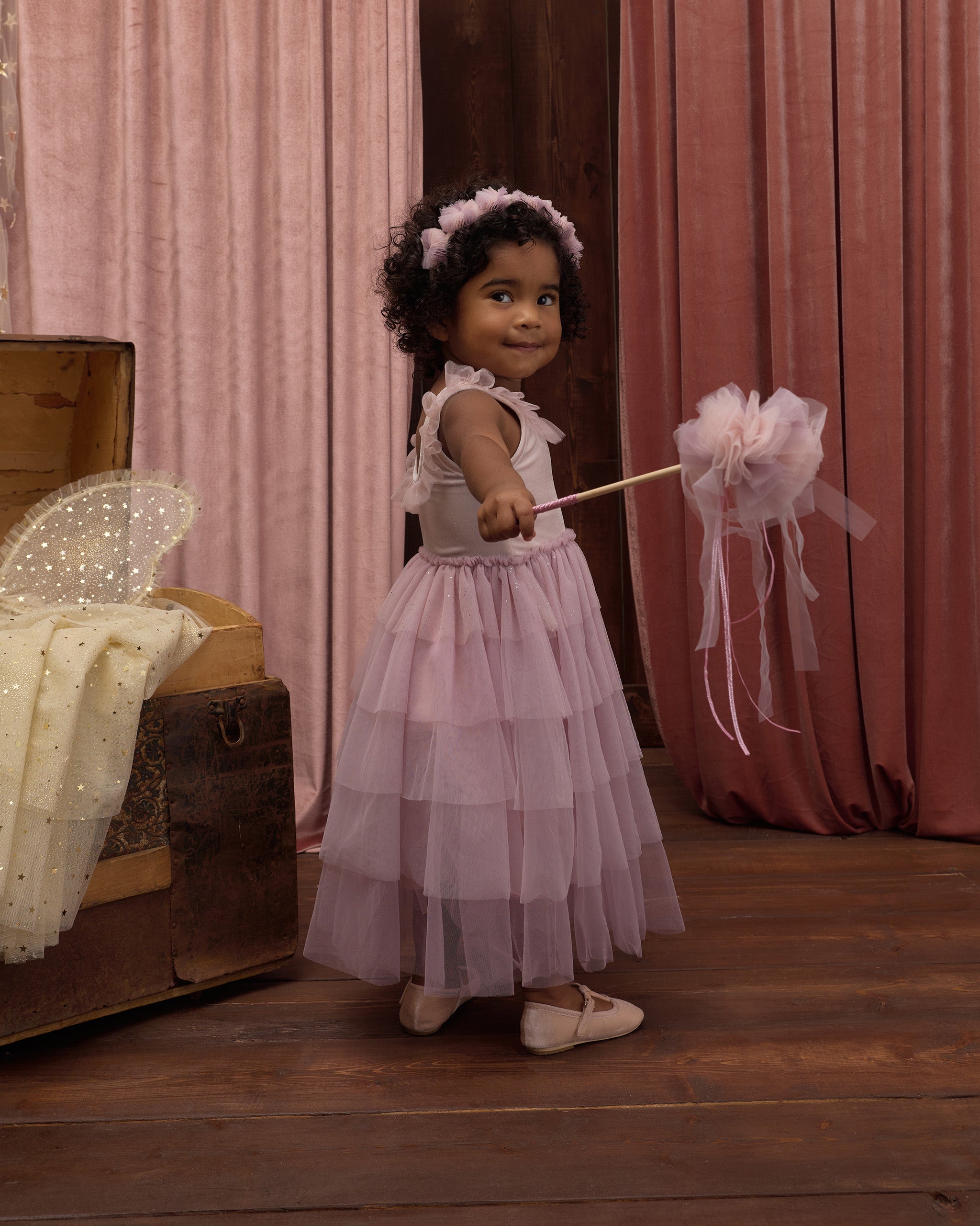 Pom Pom Crown + Wand Sugar Plum - Rylee + Cru | Kids Clothes | Trendy Baby Clothes | Modern Infant Outfits |