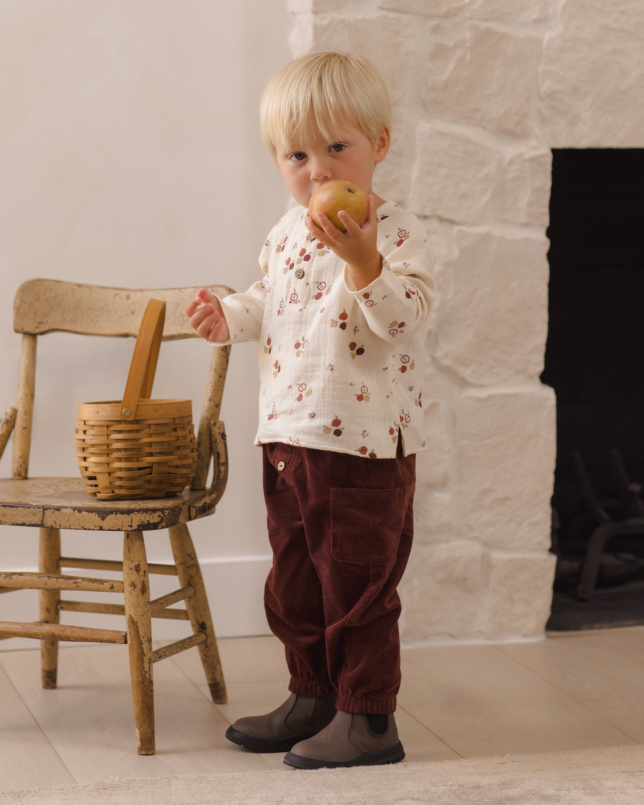 Zion Shirt Apples - Rylee + Cru | Kids Clothes | Trendy Baby Clothes | Modern Infant Outfits |