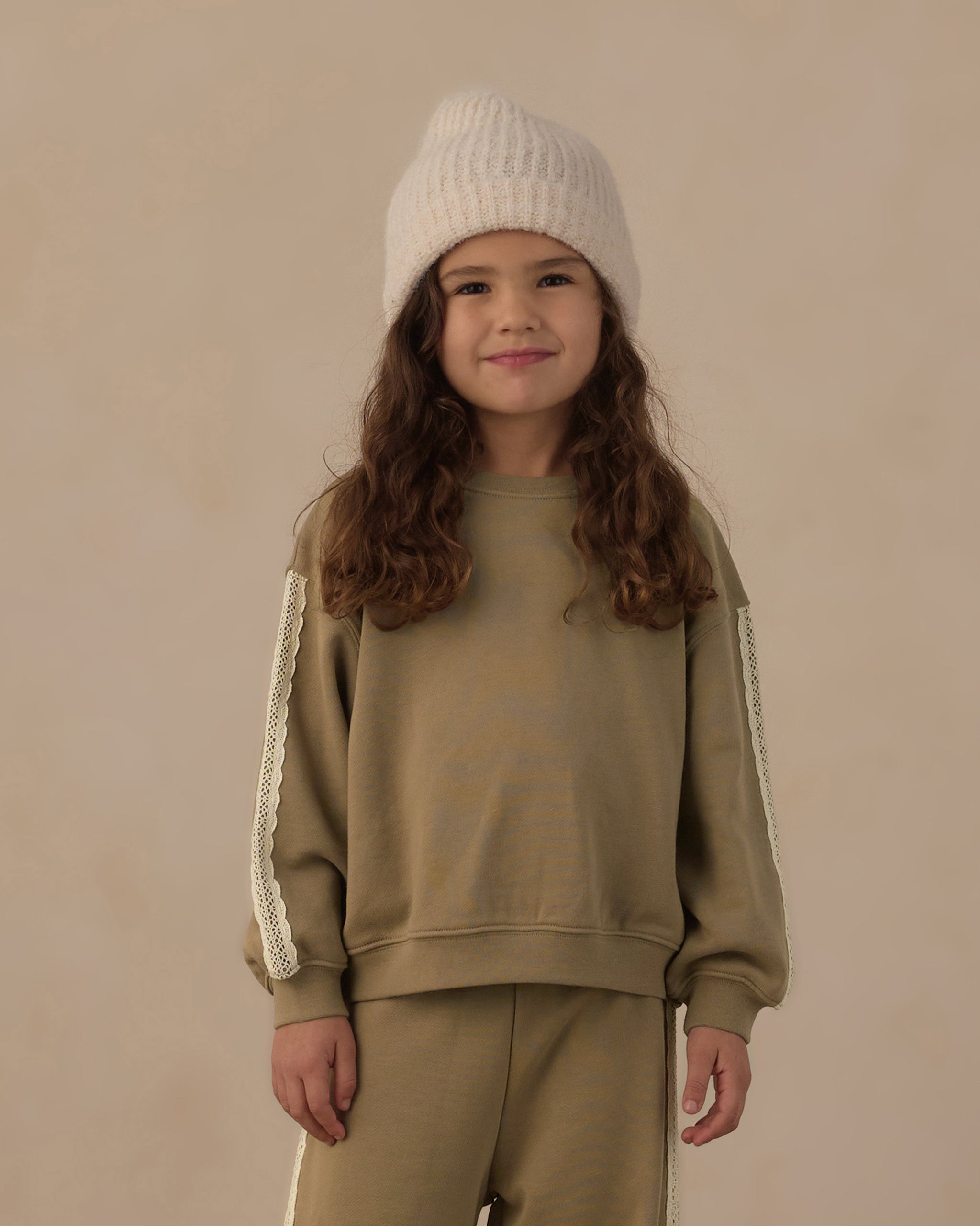 Oversized Sweatshirt Olive - Rylee + Cru | Kids Clothes | Trendy Baby Clothes | Modern Infant Outfits |