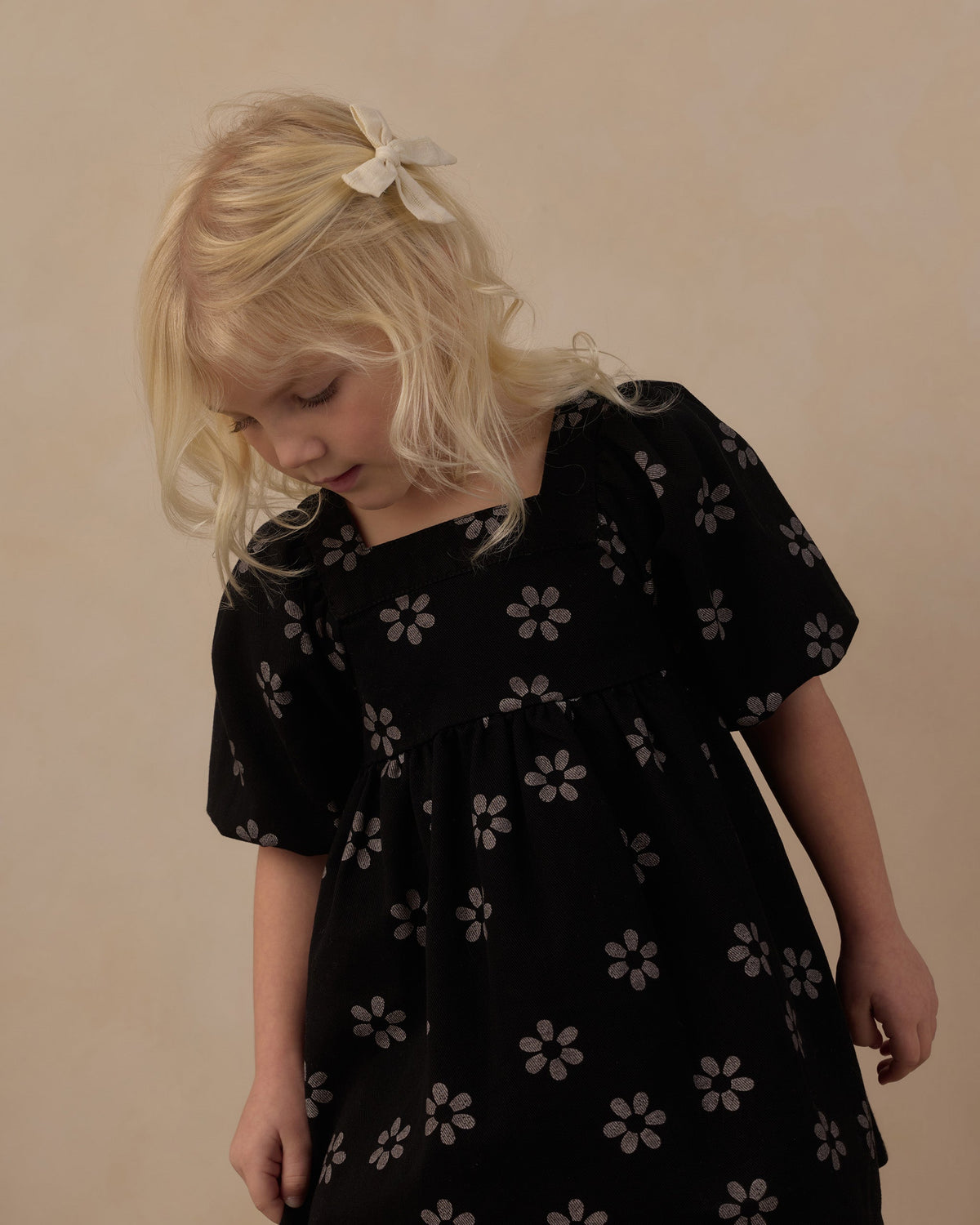 Gretta Babydoll Dress Black Daisy - Rylee + Cru | Kids Clothes | Trendy Baby Clothes | Modern Infant Outfits |