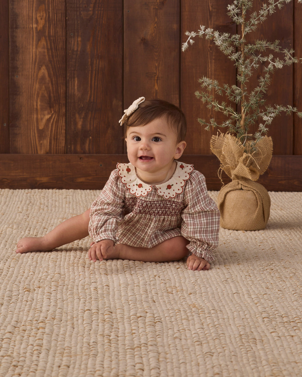 Callie Romper Christmas Plaid - Rylee + Cru | Kids Clothes | Trendy Baby Clothes | Modern Infant Outfits |