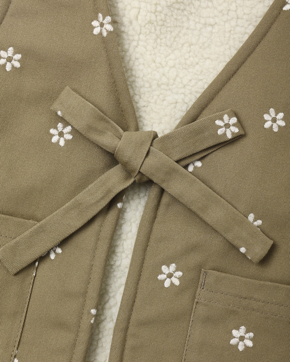 Utility Vest Embroidered Daisies - Rylee + Cru | Kids Clothes | Trendy Baby Clothes | Modern Infant Outfits |
