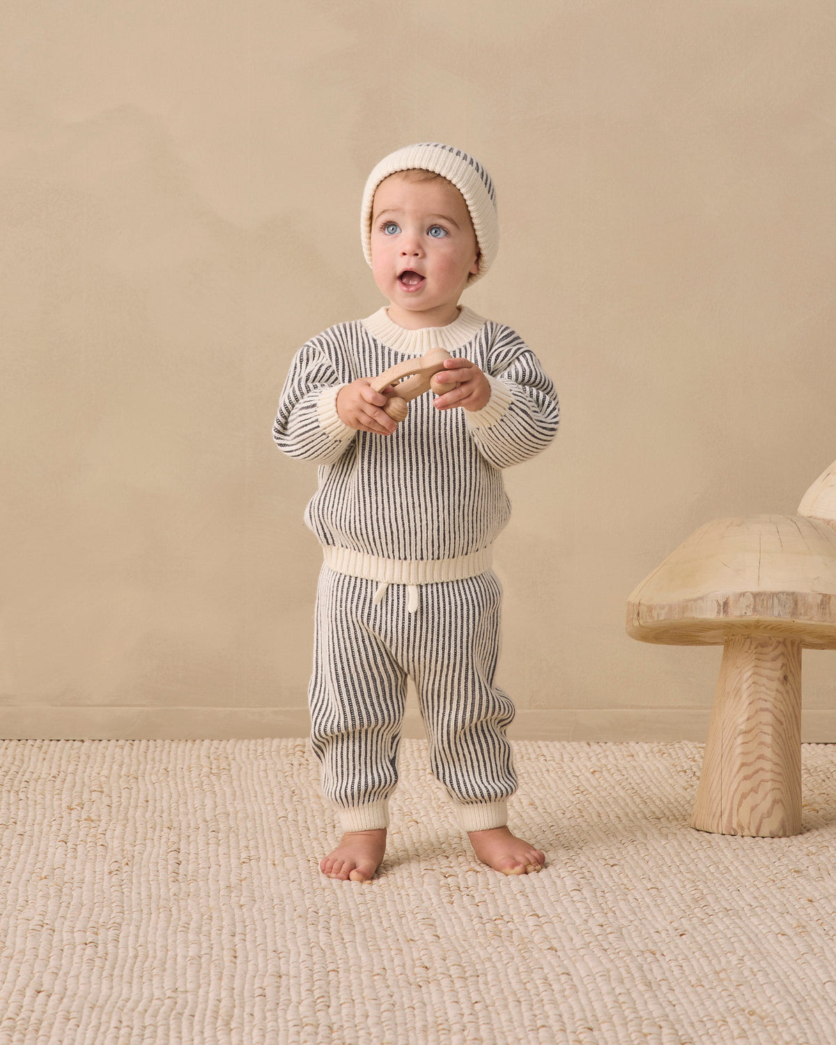 Beanie Midnight Stripe - Rylee + Cru | Kids Clothes | Trendy Baby Clothes | Modern Infant Outfits |