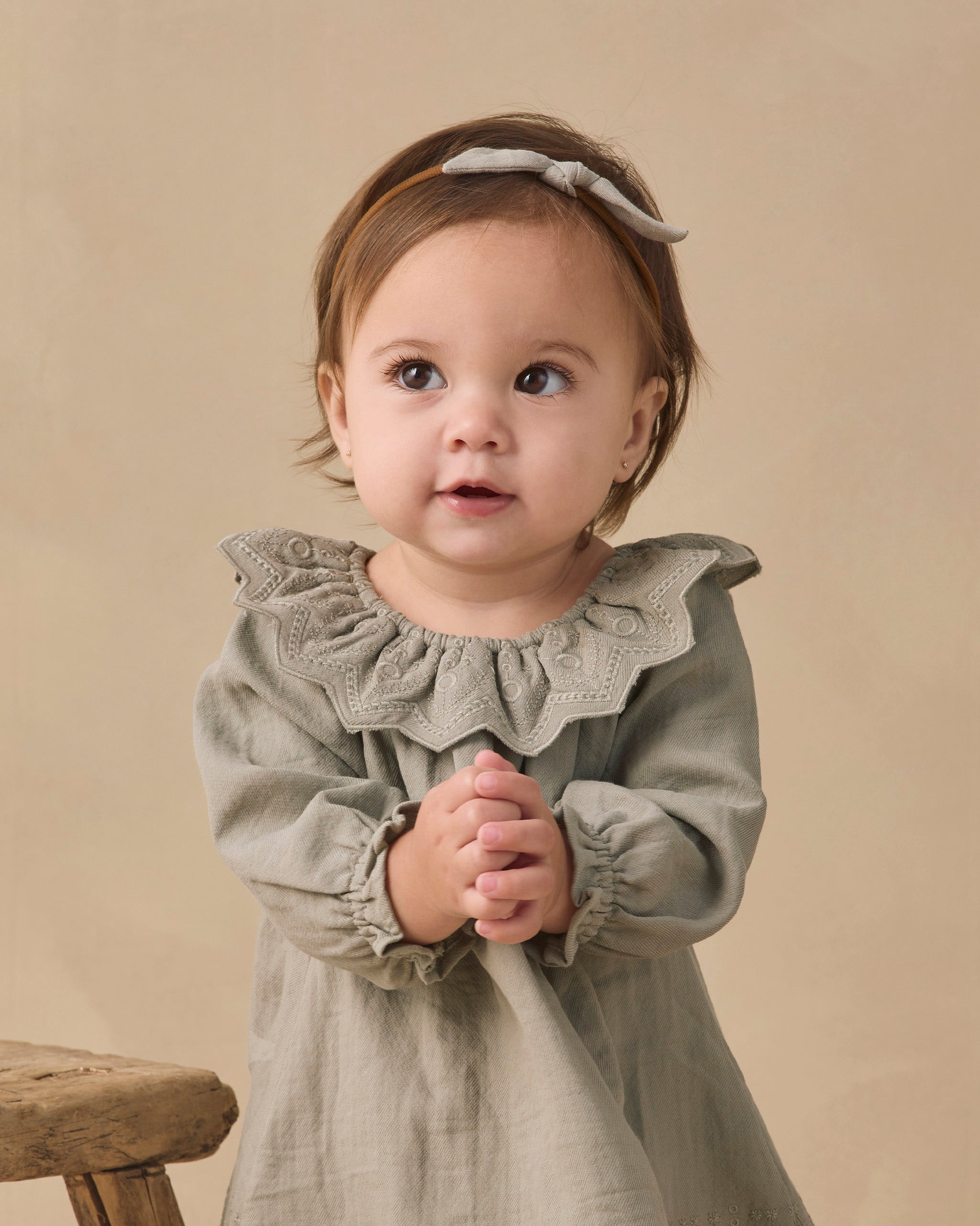 Long Sleeve Isla Dress Laurel - Rylee + Cru | Kids Clothes | Trendy Baby Clothes | Modern Infant Outfits |