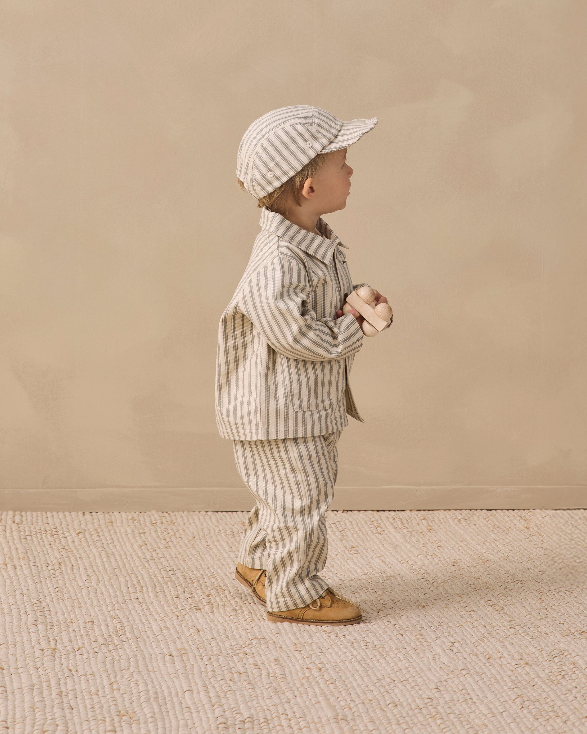 Baby Cap Laurel Pinstripe - Rylee + Cru | Kids Clothes | Trendy Baby Clothes | Modern Infant Outfits |