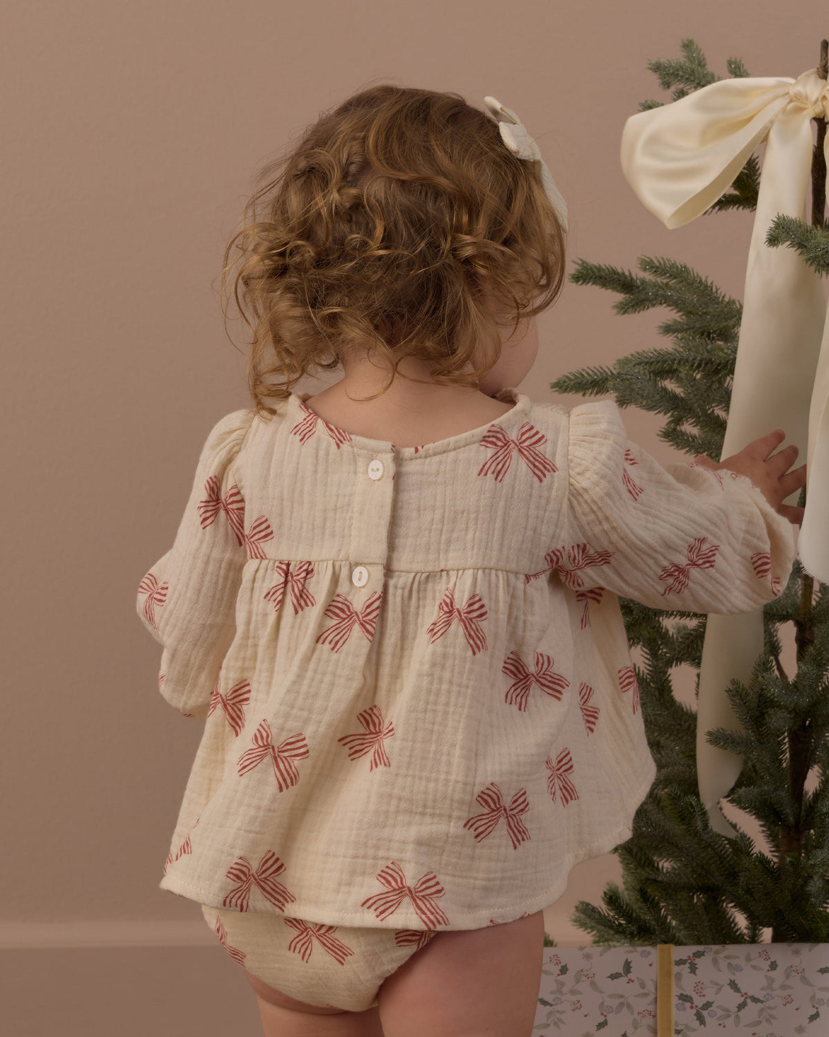 Sophia Top + Bloomer Set Peppermint Bows - Rylee + Cru | Kids Clothes | Trendy Baby Clothes | Modern Infant Outfits |