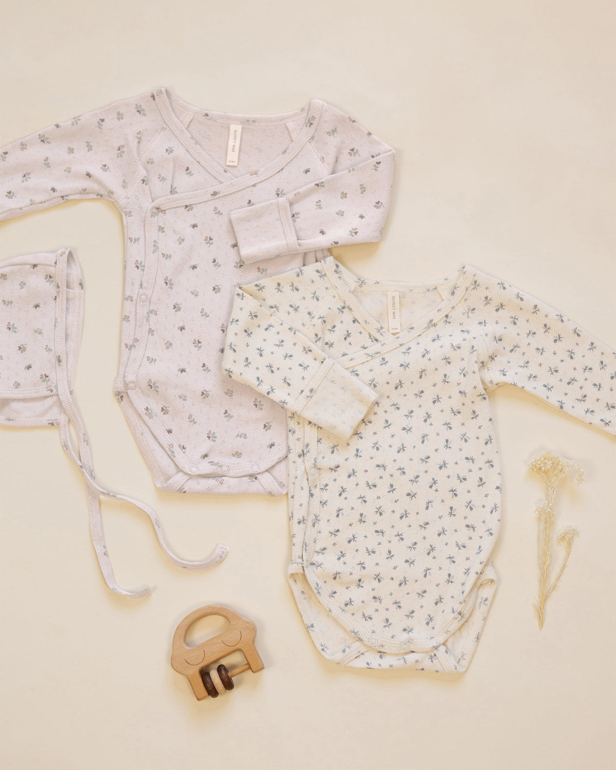 Side Snap Bodysuit Heart Ditsy - Rylee + Cru | Kids Clothes | Trendy Baby Clothes | Modern Infant Outfits |