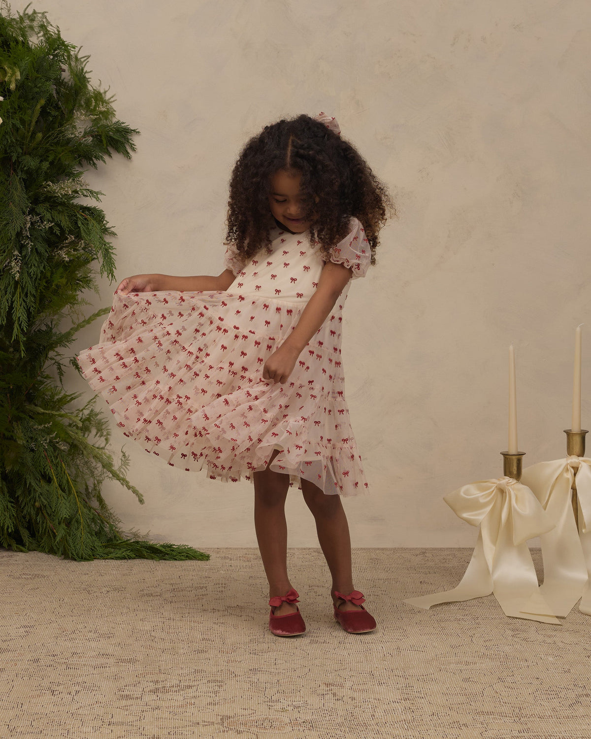 Dottie Dress Ruby Bows