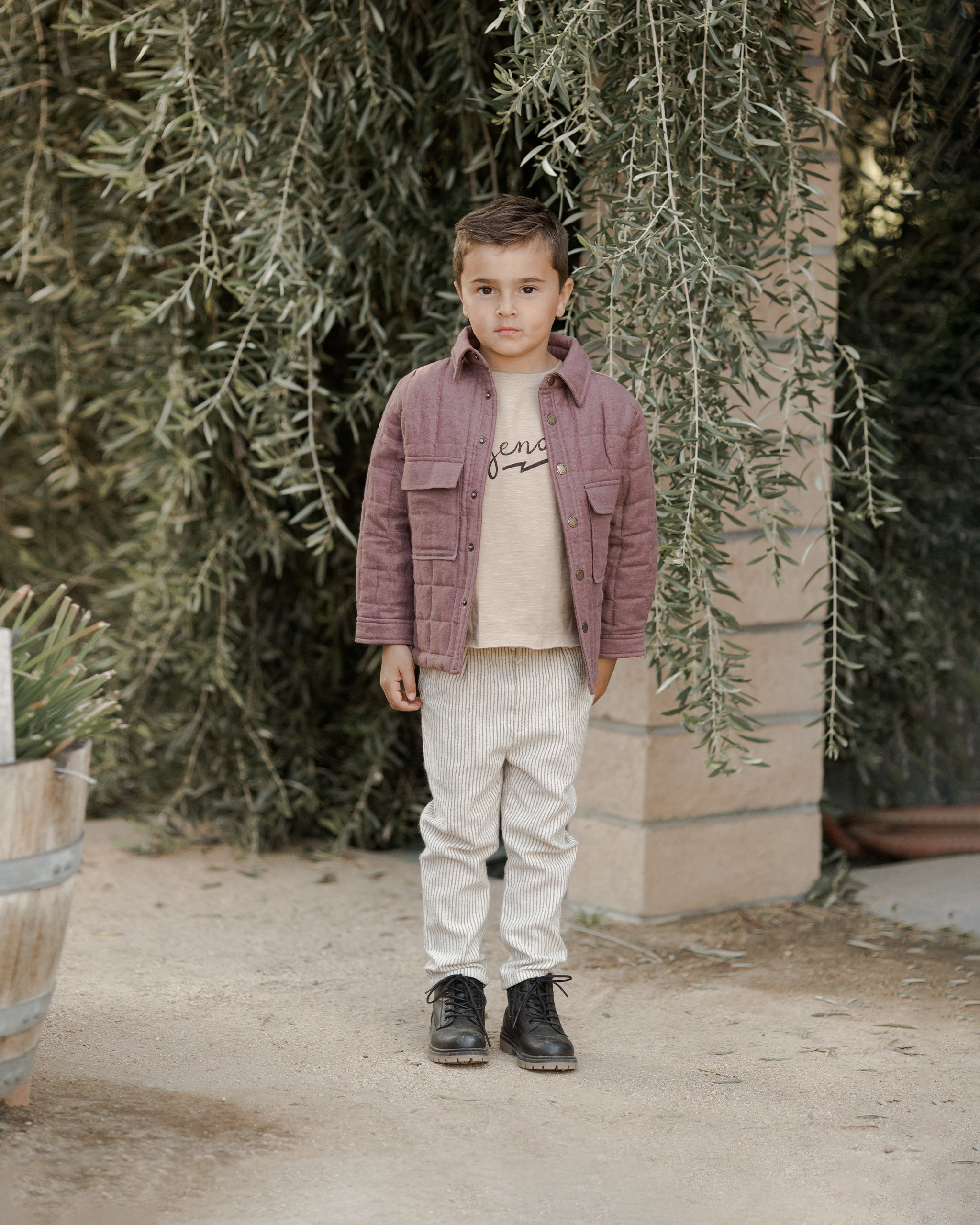 Padded Overshirt || Plum - Rylee + Cru | Kids Clothes | Trendy Baby Clothes | Modern Infant Outfits |