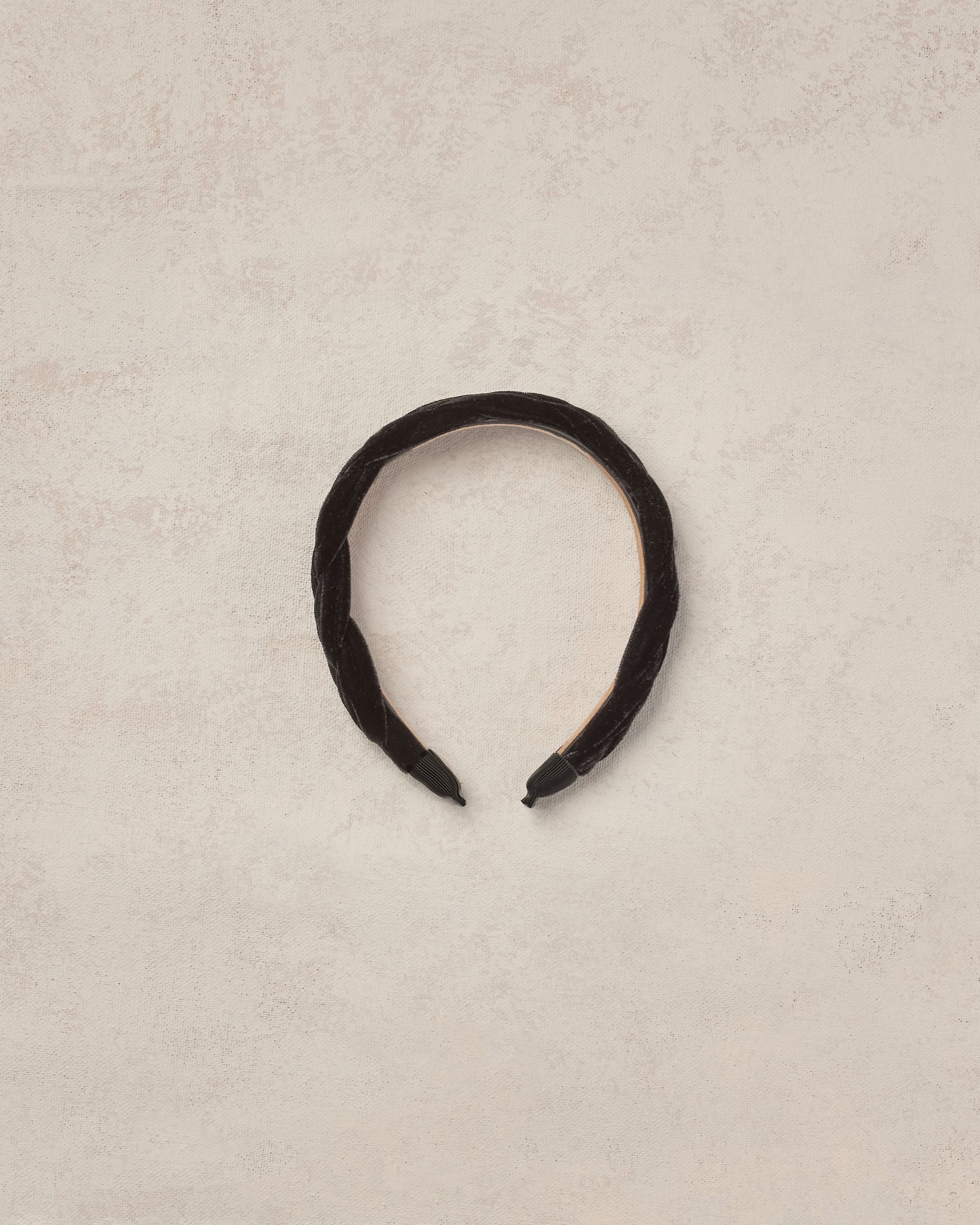 Velvet Braided Headband || Black