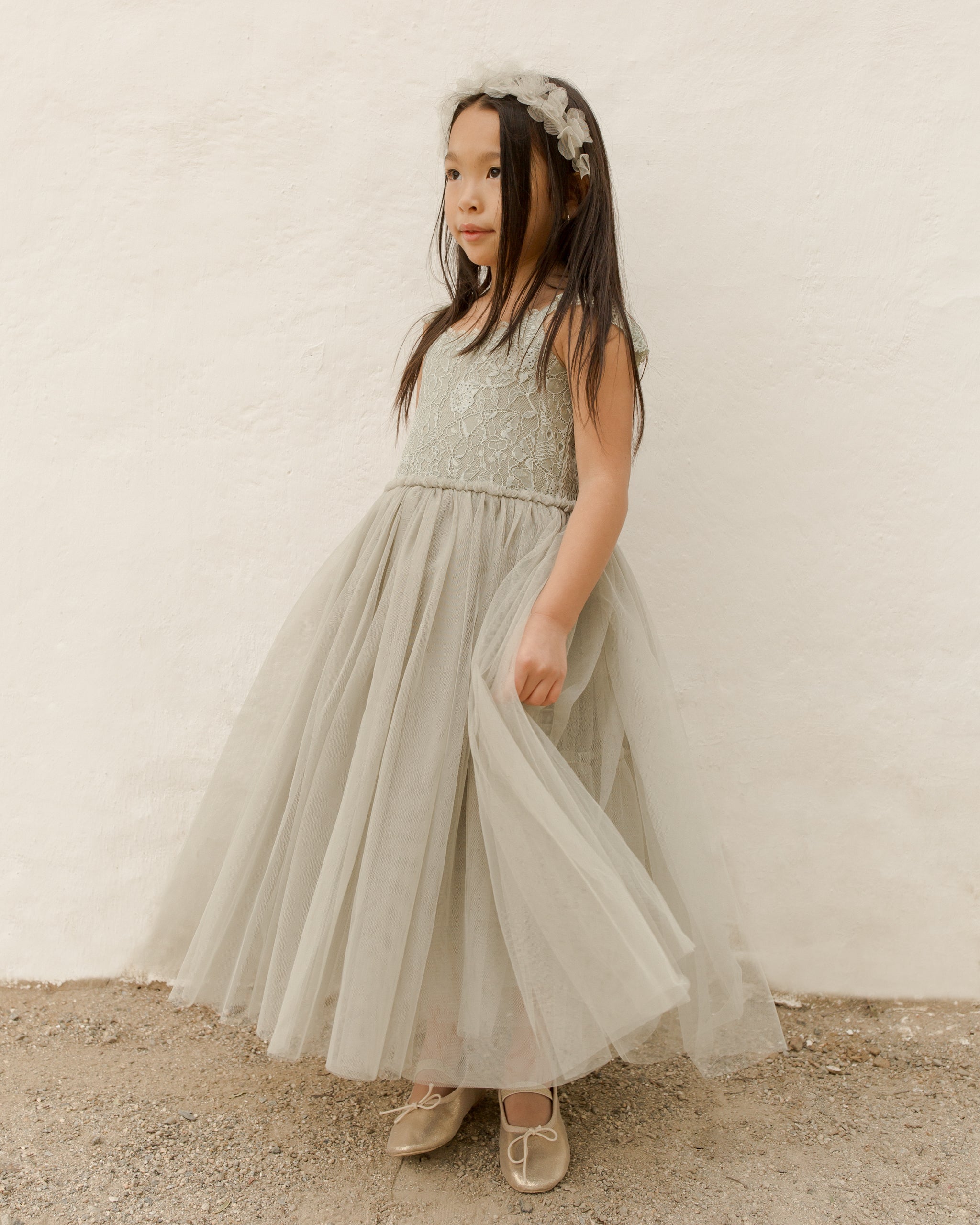 Camilla Dress || Sage - Rylee + Cru | Kids Clothes | Trendy Baby Clothes | Modern Infant Outfits |