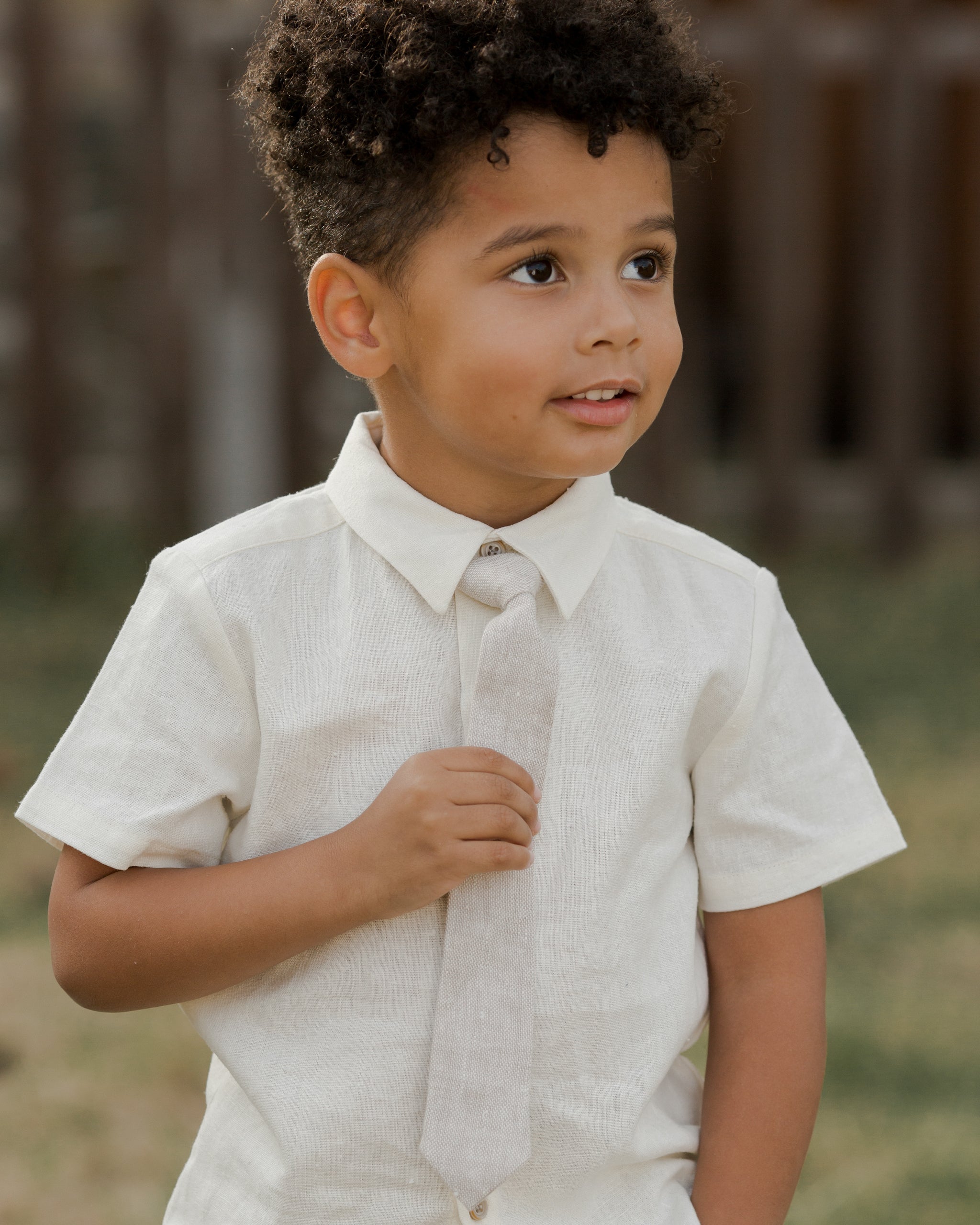 Archie Shirt || White - Rylee + Cru | Kids Clothes | Trendy Baby Clothes | Modern Infant Outfits |