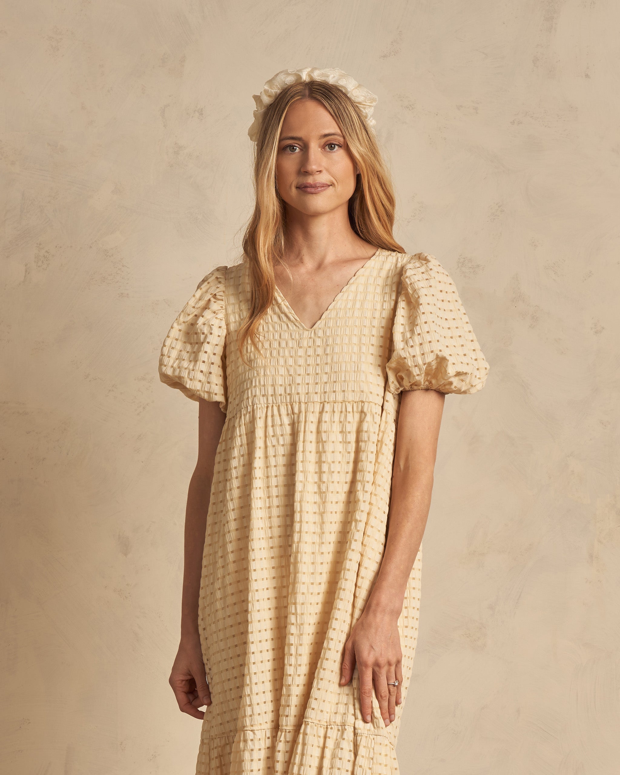 Claire Dress | Lemon Check