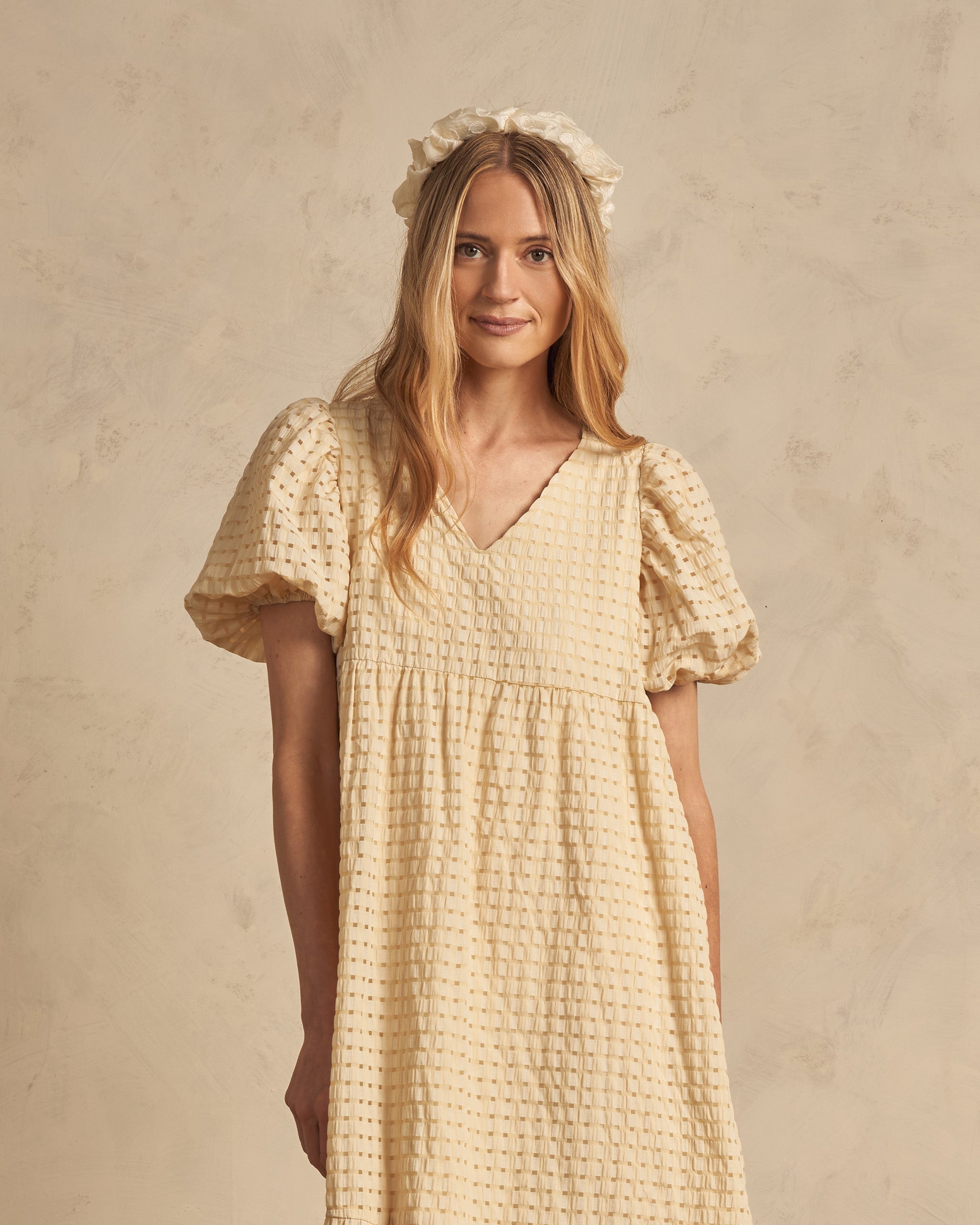 Claire Dress | Lemon Check